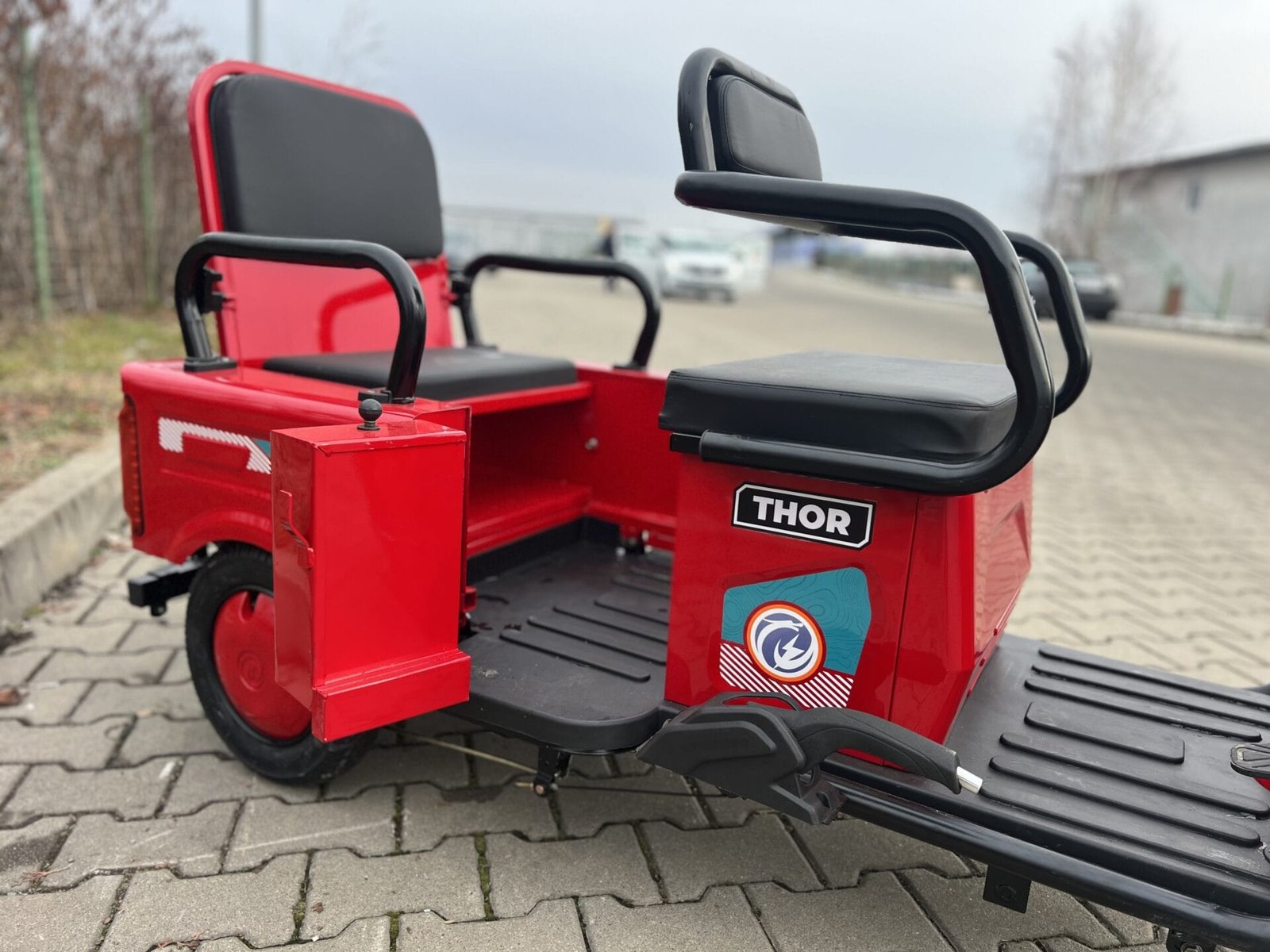 Triciclu electric 600W Thor SX LONG rosu fara permis 48V20Ah 25km/h TRANSPORT GRATUIT - imagine 7