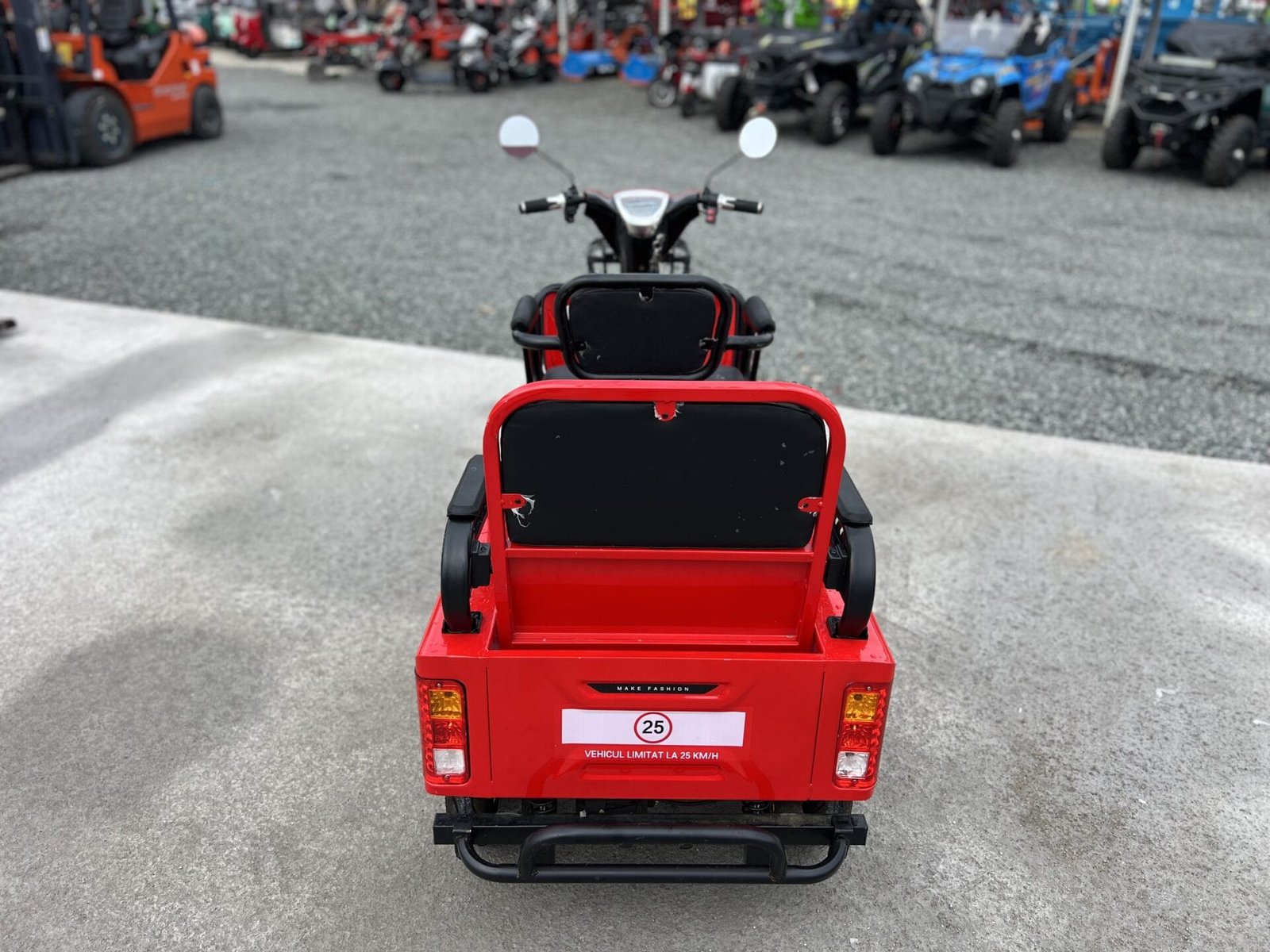 Triciclu electric 600W Thor SX LONG2 rosu fara permis 48V20Ah 25km/h TRANSPORT GRATUIT - imagine 8
