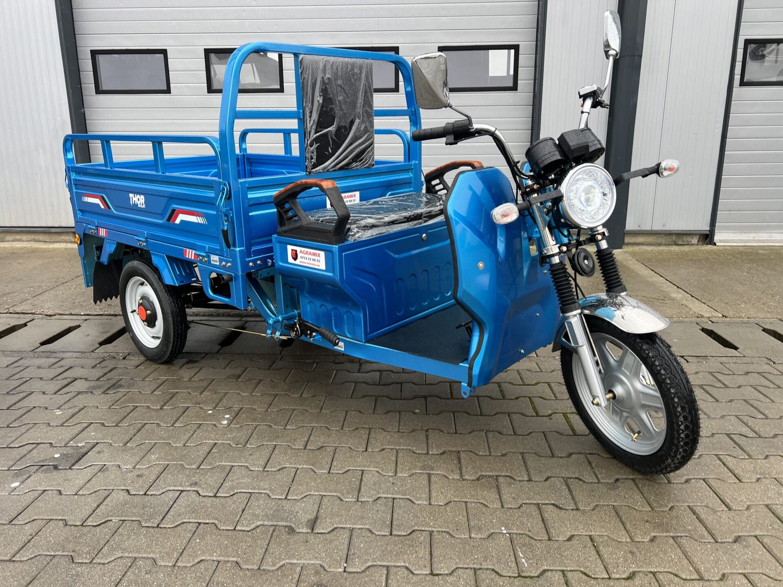 Triciclu electric 1200W Thor STAR albastru fara permis 60V45Ah 25km/h cu CIV inclus TRANSPORT GRATUIT - imagine 11