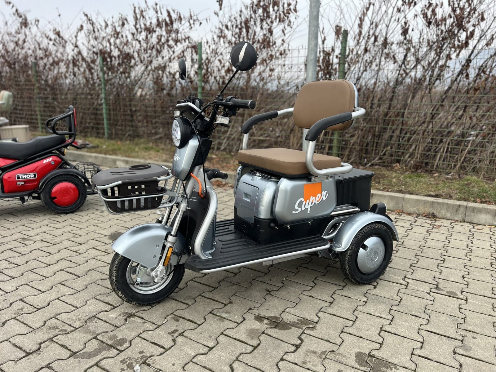 Triciclu electric 650W Thor SUPER XL gri fara permis 48V20Ah 25km/h TRANSPORT GRATUIT - imagine 12