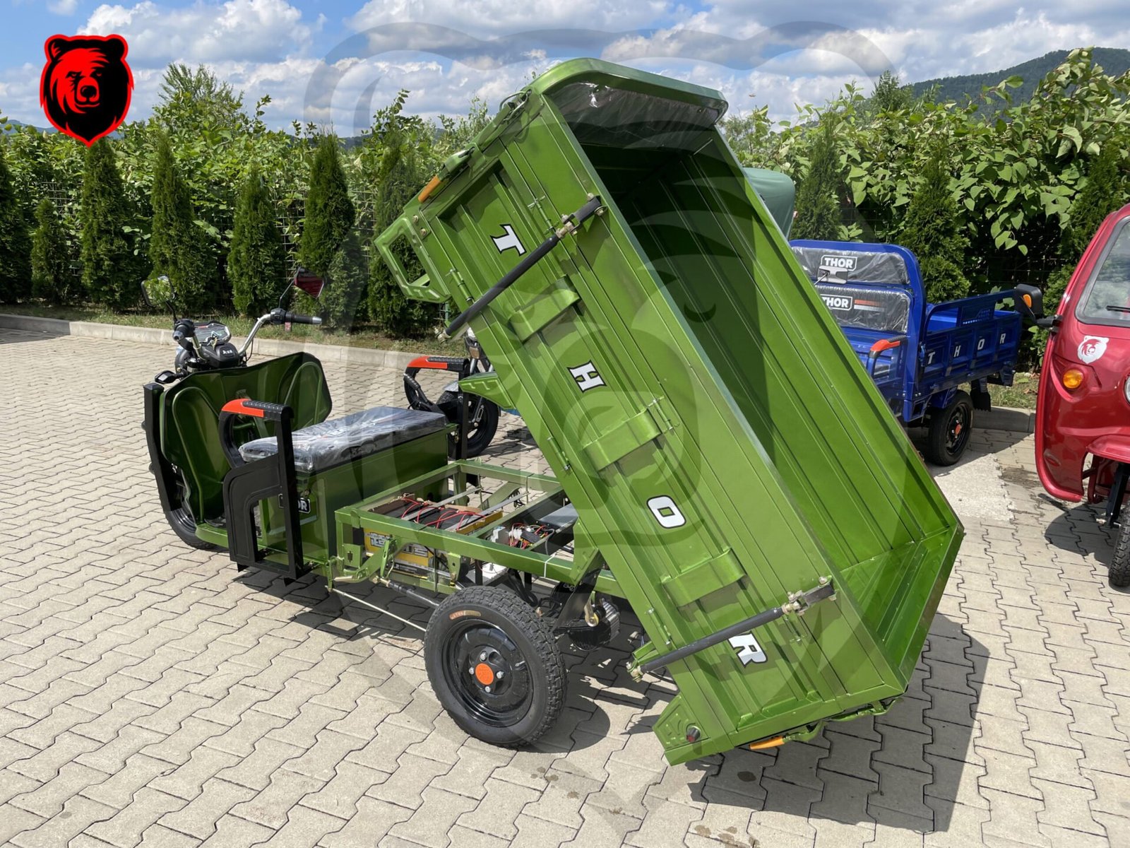 Triciclu electric 1000W Thor WORKER fara permis 60V32Ah 25km/h TRANSPORT GRATUIT - imagine 3