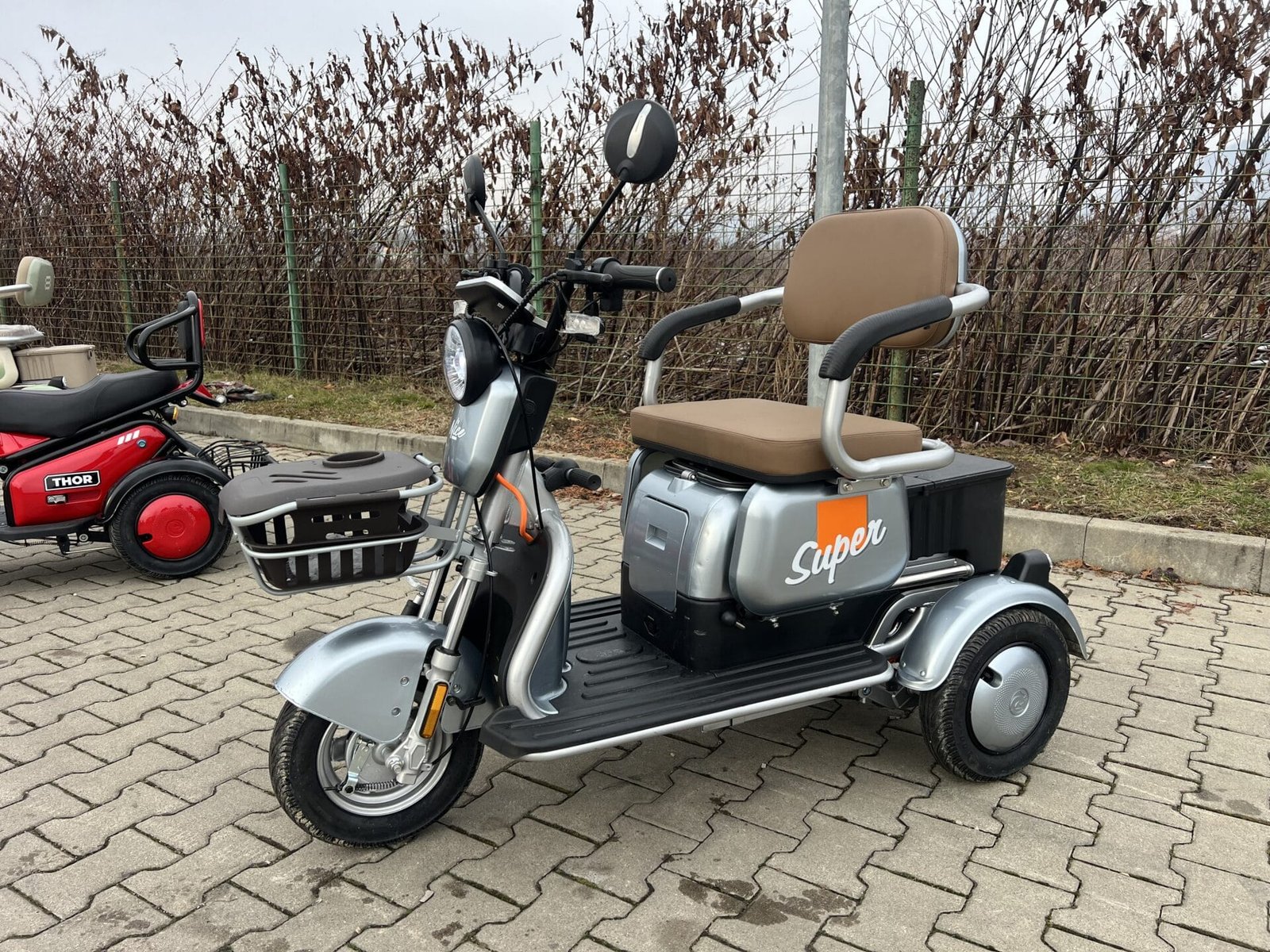 Triciclu electric 650W Thor SUPER XL gri fara permis 48V20Ah 25km/h TRANSPORT GRATUIT - imagine 14