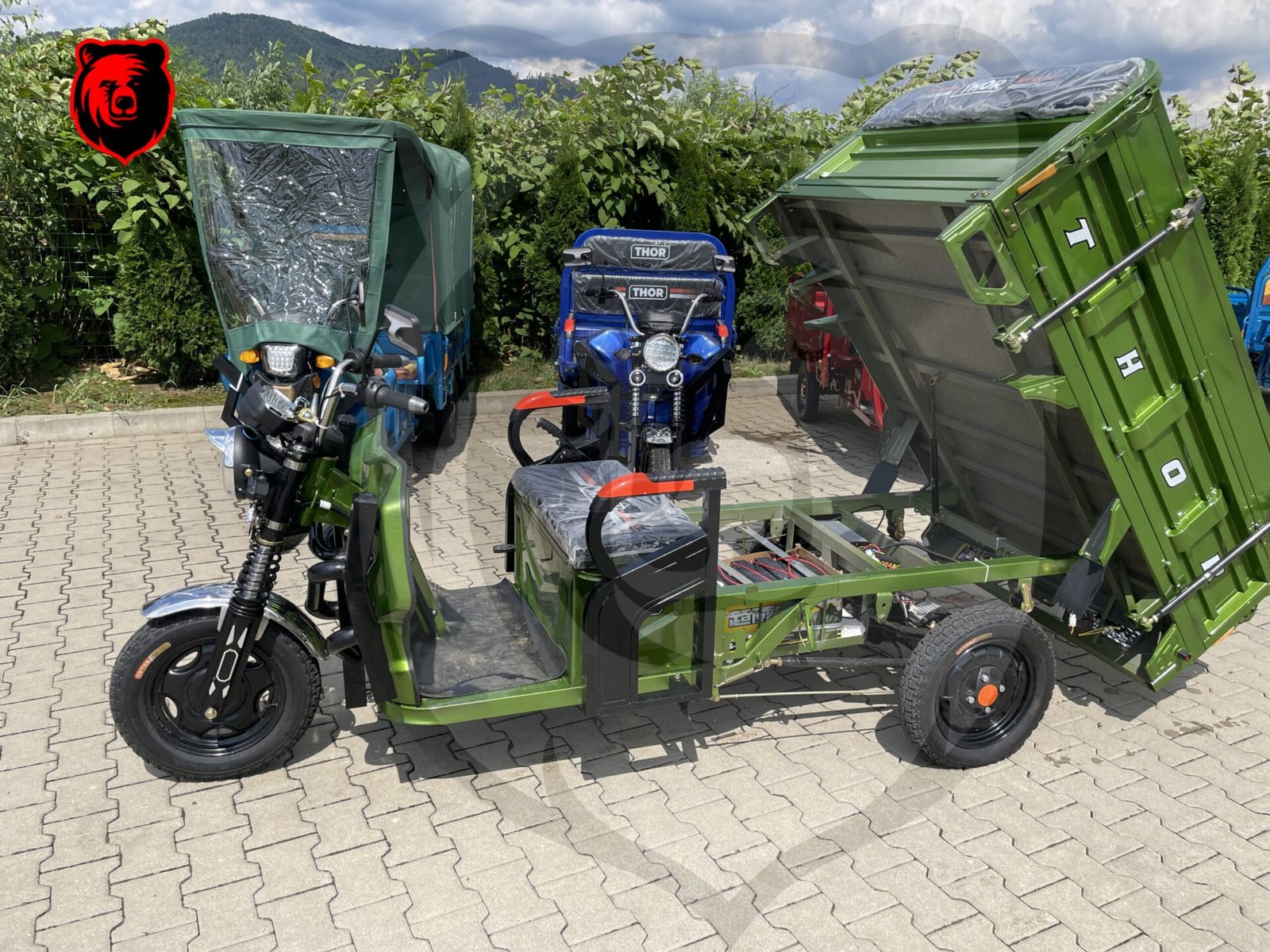 Triciclu electric 1000W Thor WORKER fara permis 60V32Ah 25km/h TRANSPORT GRATUIT - imagine 4