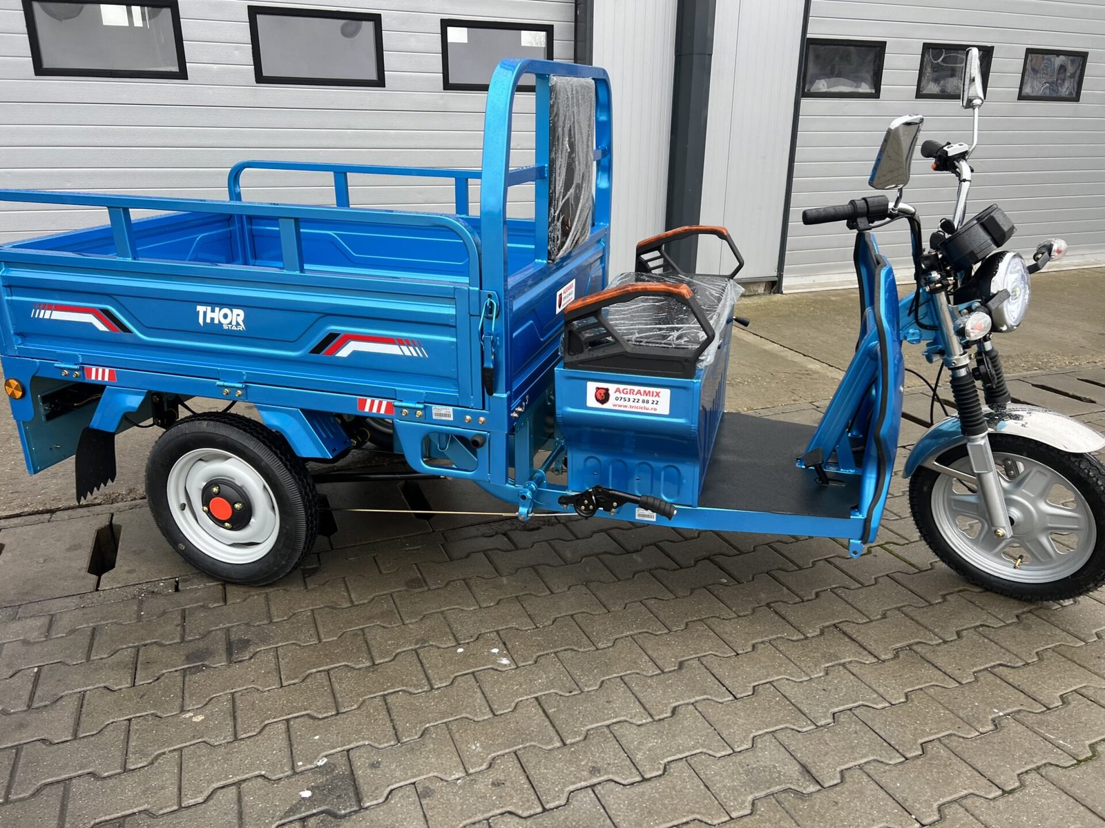 Triciclu electric 1200W Thor STAR albastru fara permis 60V45Ah 25km/h cu CIV inclus TRANSPORT GRATUIT - imagine 13