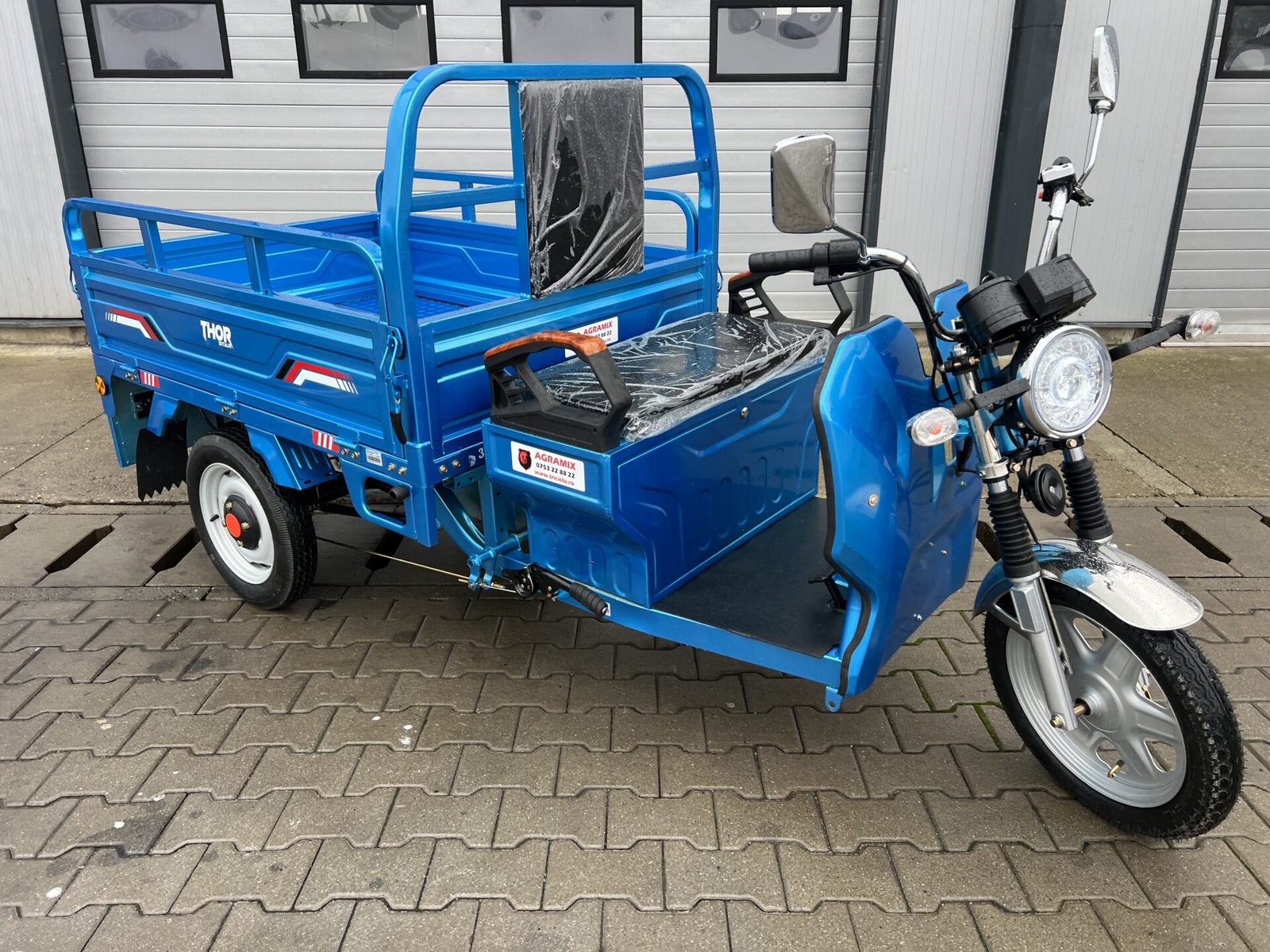 Triciclu electric 1200W Thor STAR albastru fara permis 60V45Ah 25km/h cu CIV inclus TRANSPORT GRATUIT - imagine 14