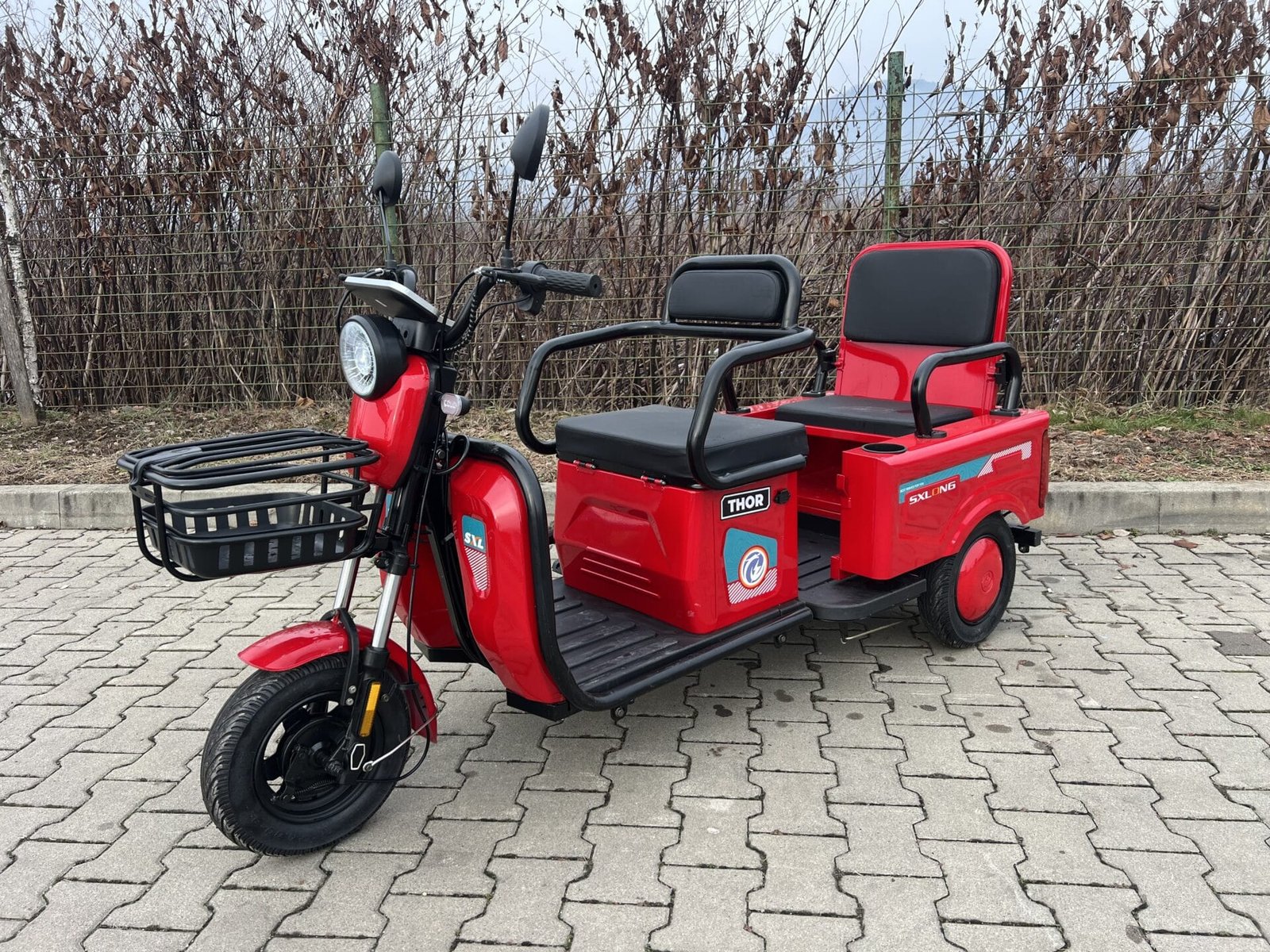Triciclu electric 600W Thor SX LONG rosu fara permis 48V20Ah 25km/h TRANSPORT GRATUIT - imagine 18