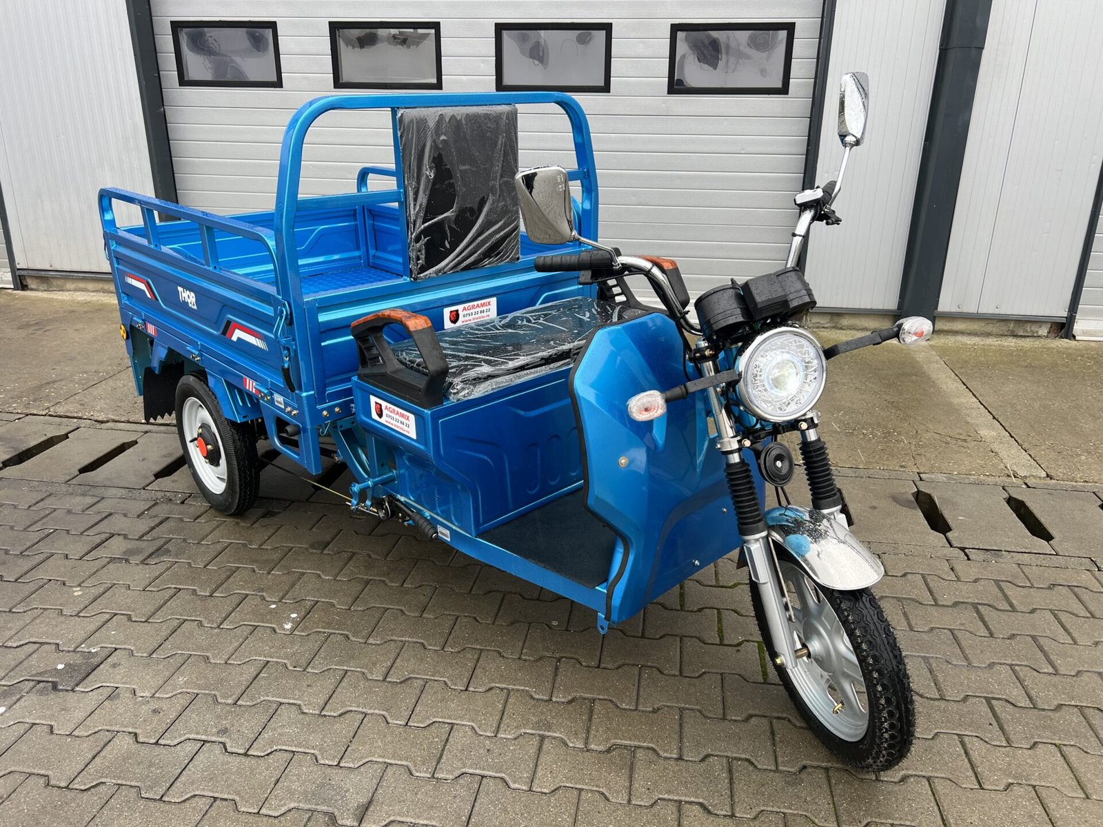Triciclu electric 1200W Thor STAR albastru fara permis 60V45Ah 25km/h cu CIV inclus TRANSPORT GRATUIT - imagine 15