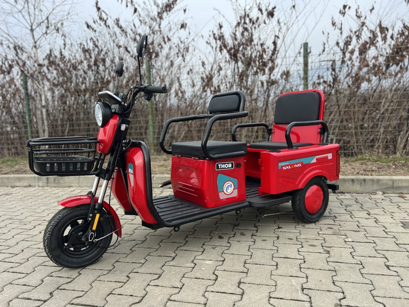 Triciclu electric 600W Thor SX LONG rosu fara permis 48V20Ah 25km/h TRANSPORT GRATUIT - imagine 19