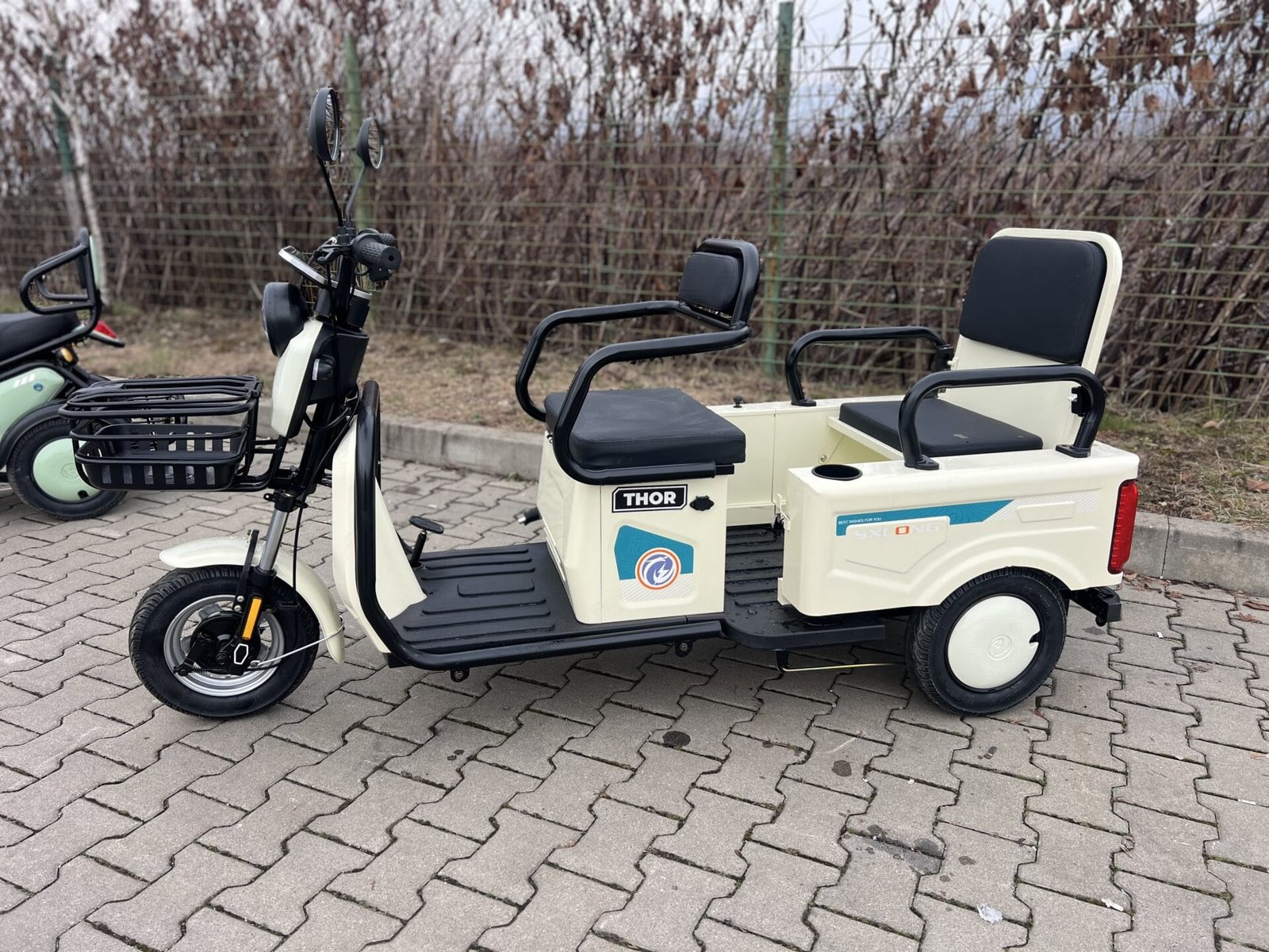 Triciclu electric 600W Thor SX LONG alb fara permis 48V20Ah 25km/h TRANSPORT GRATUIT - imagine 19