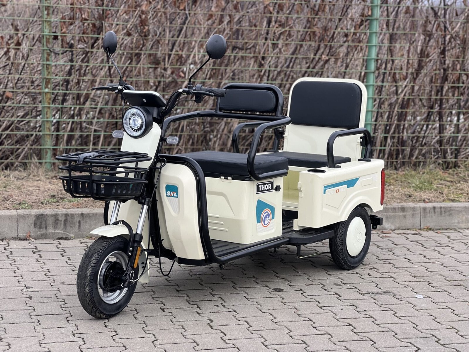 Triciclu electric 600W Thor SX LONG alb fara permis 48V20Ah 25km/h TRANSPORT GRATUIT - imagine 20