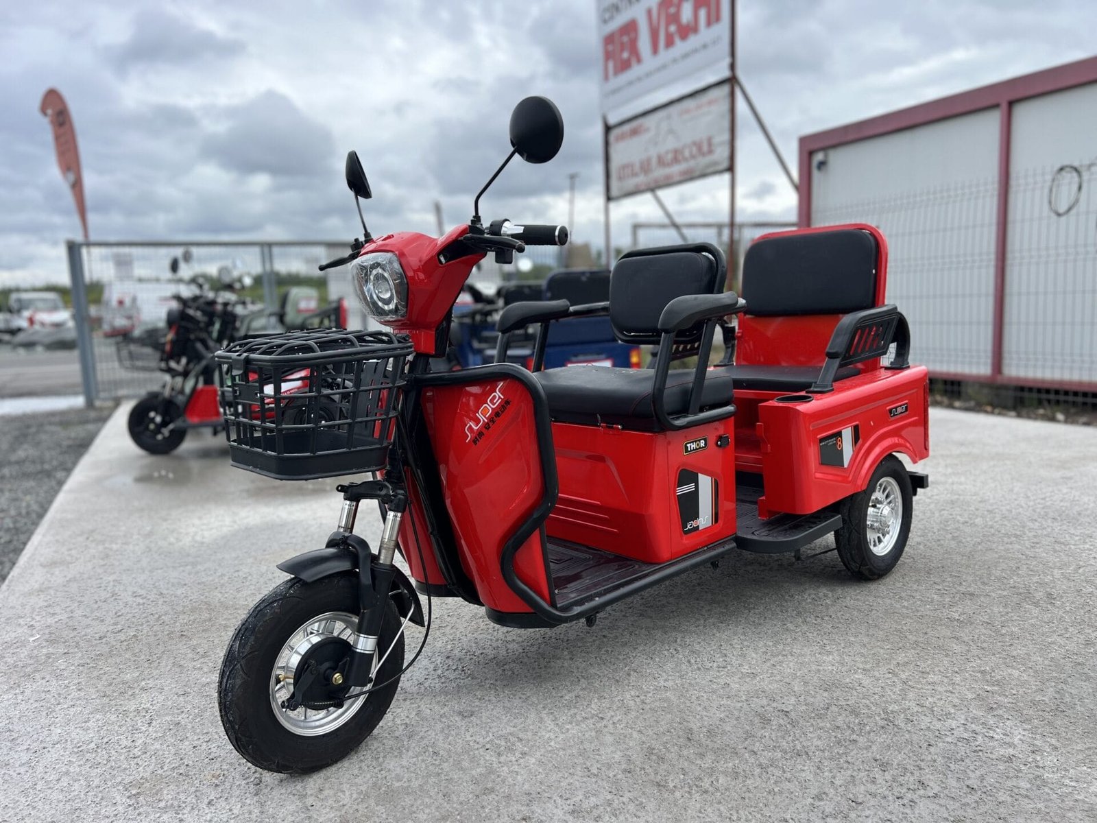 Triciclu electric 600W Thor SX LONG2 rosu fara permis 48V20Ah 25km/h TRANSPORT GRATUIT - imagine 18