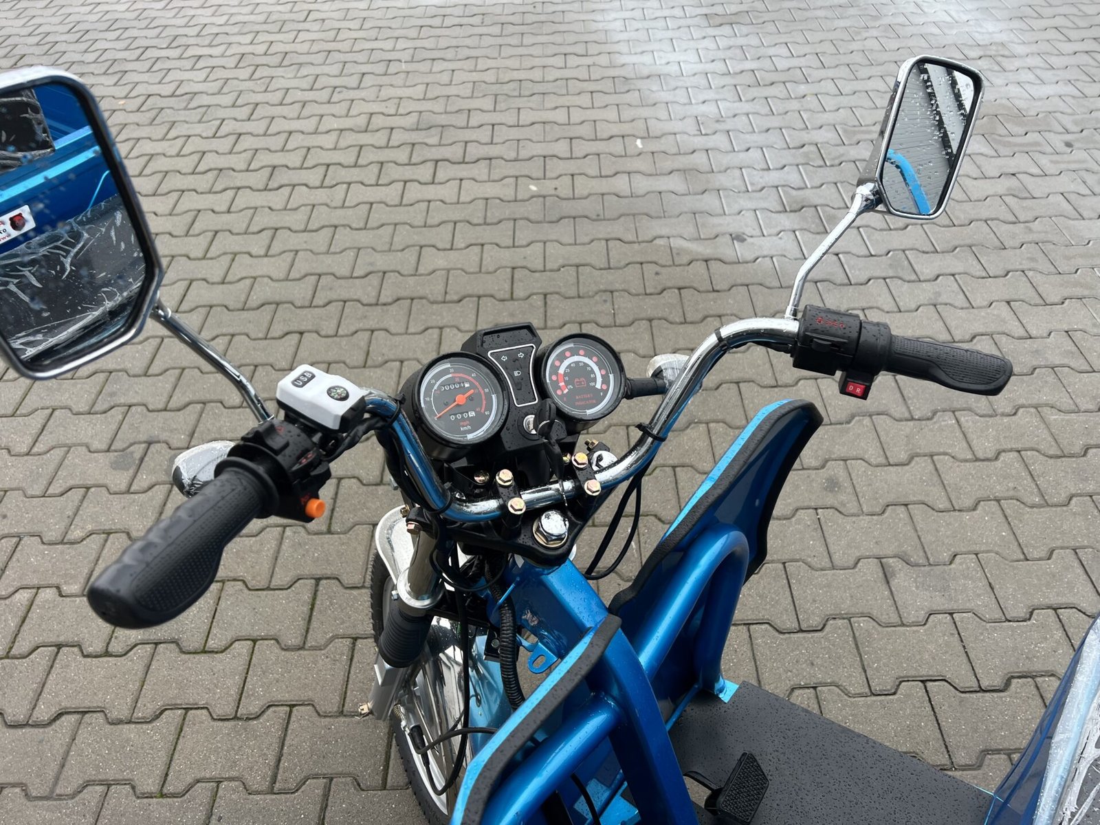 Triciclu electric 1200W Thor STAR albastru fara permis 60V45Ah 25km/h cu CIV inclus TRANSPORT GRATUIT - imagine 16