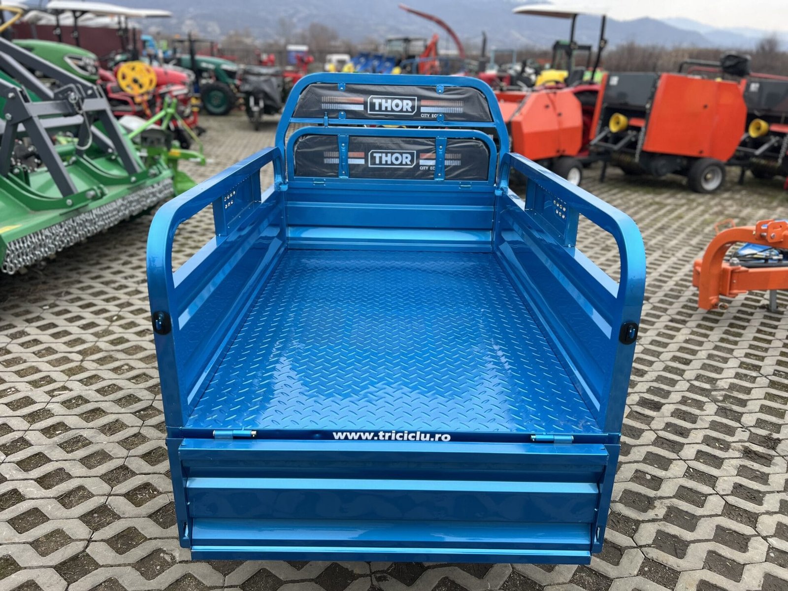 Triciclu electric 1000W Thor CITY ECO2 albastru fara permis 60V20Ah 25km/h TRANSPORT GRATUIT - imagine 19