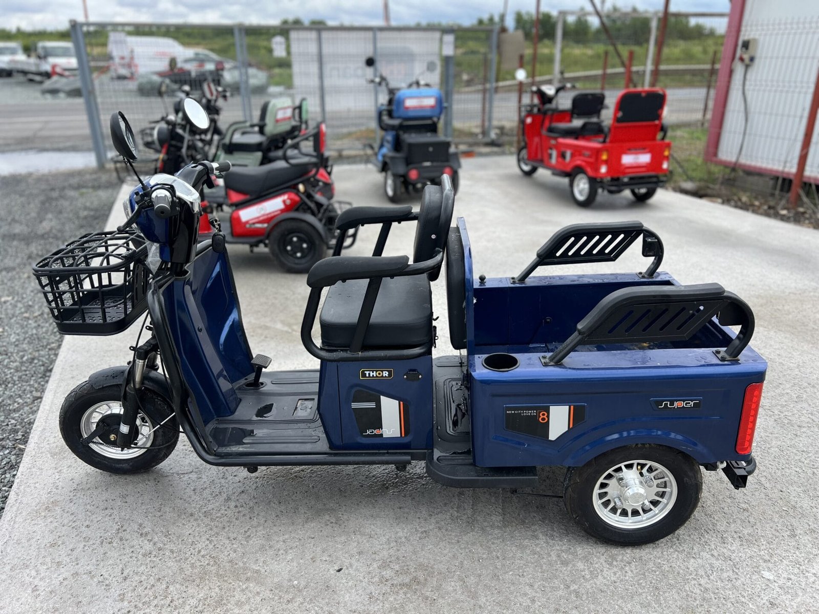 Triciclu electric 600W Thor SX LONG2 albastru fara permis 48V20Ah 25km/h TRANSPORT GRATUIT - imagine 8