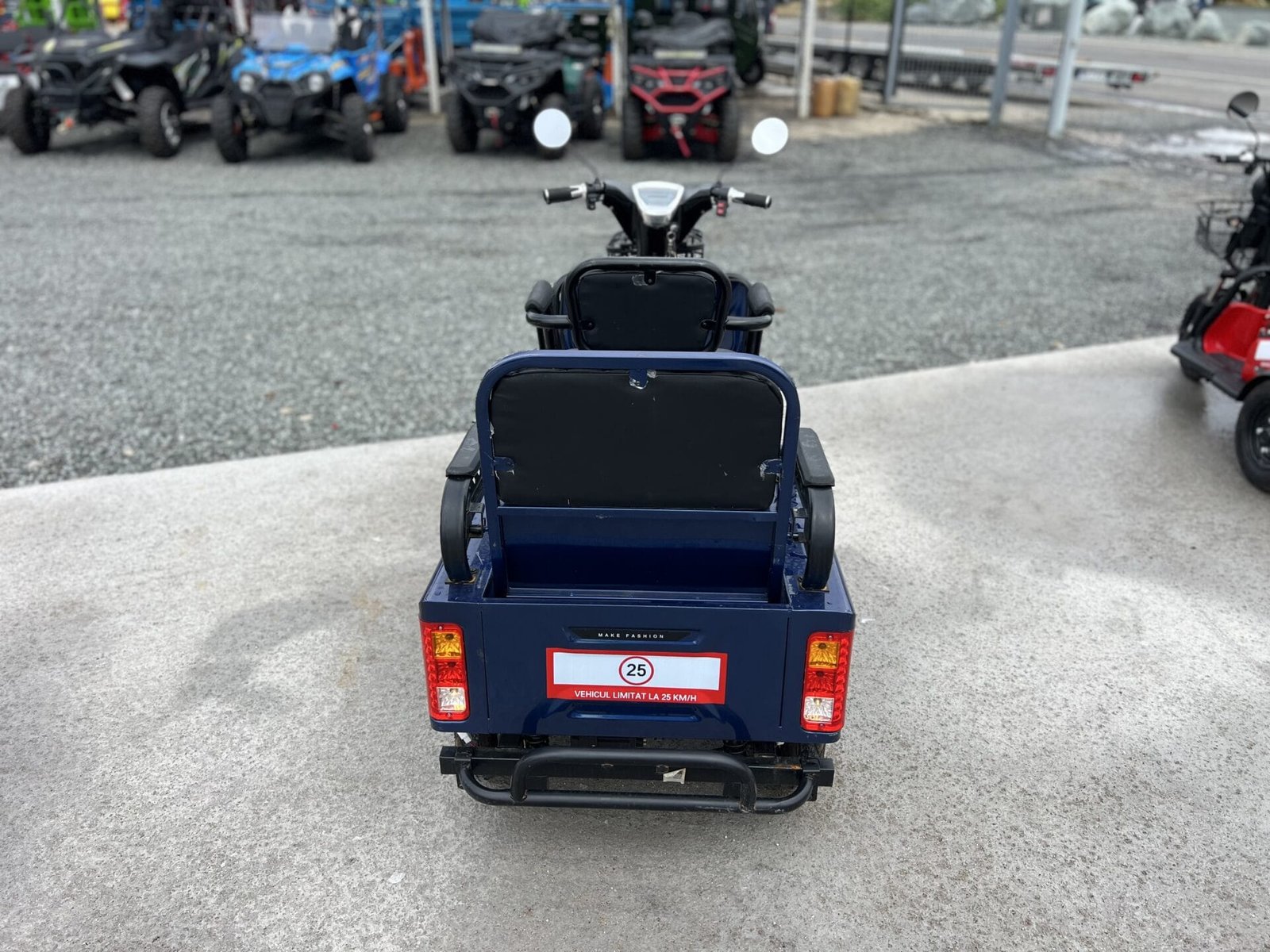 Triciclu electric 600W Thor SX LONG2 albastru fara permis 48V20Ah 25km/h TRANSPORT GRATUIT - imagine 13