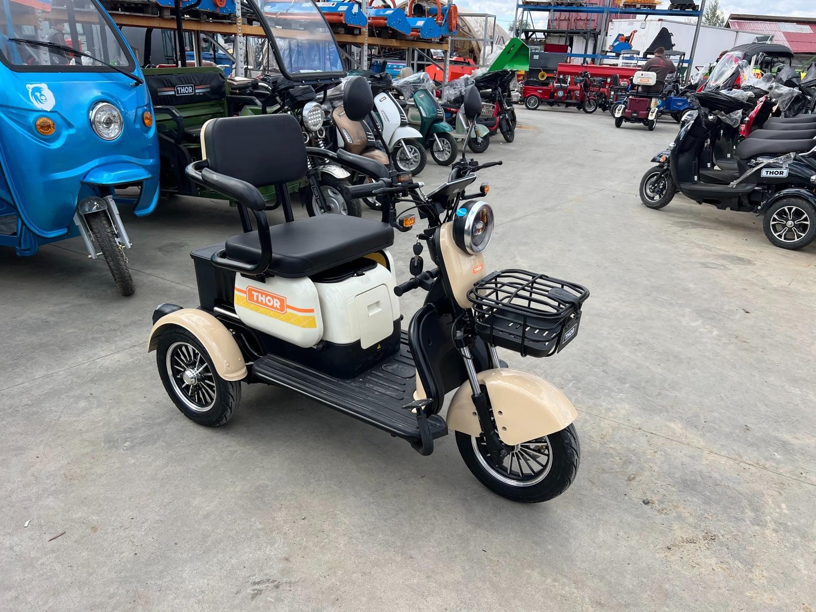 Triciclu electric 1000W Thor SXL PRO bej fara permis 60V20Ah 25km/h TRANSPORT GRATUIT - imagine 28