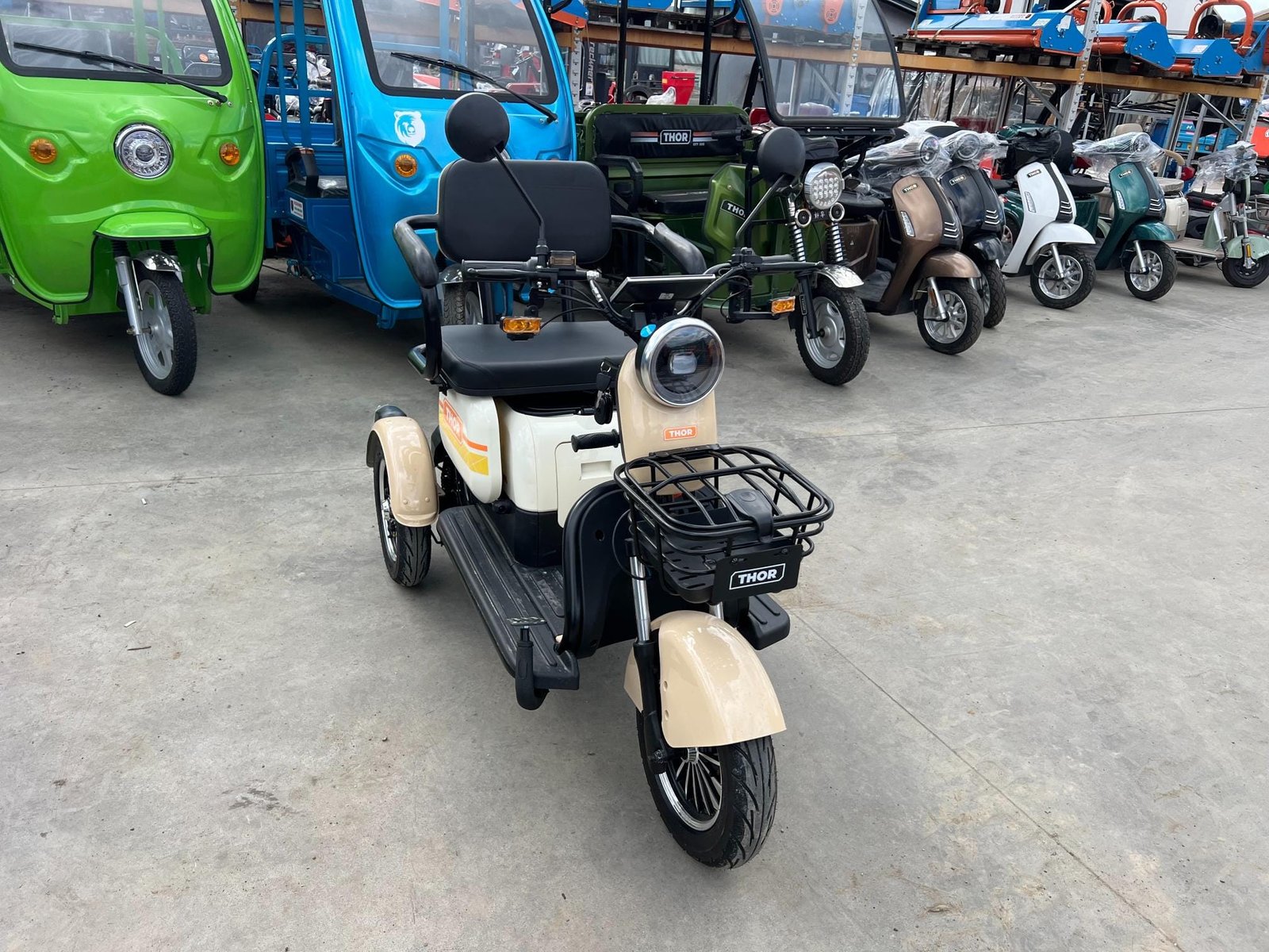 Triciclu electric 1000W Thor SXL PRO bej fara permis 60V20Ah 25km/h TRANSPORT GRATUIT - imagine 29