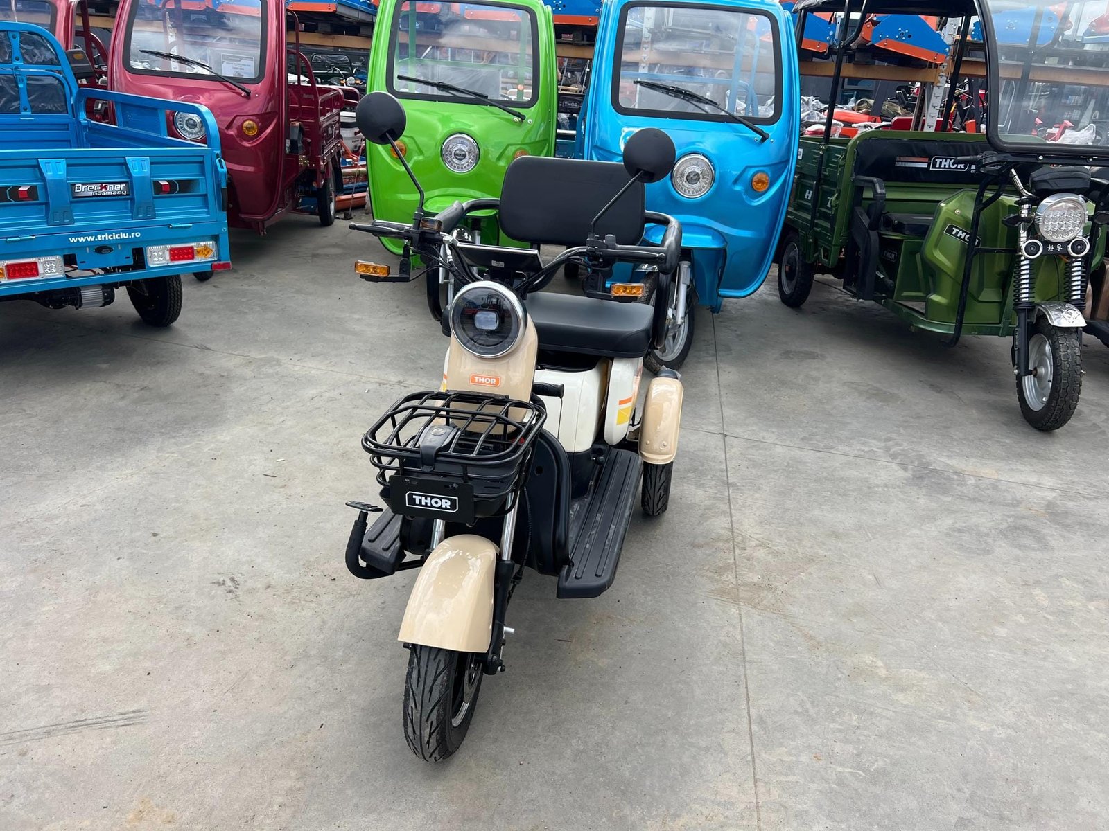 Triciclu electric 1000W Thor SXL PRO bej fara permis 60V20Ah 25km/h TRANSPORT GRATUIT - imagine 30