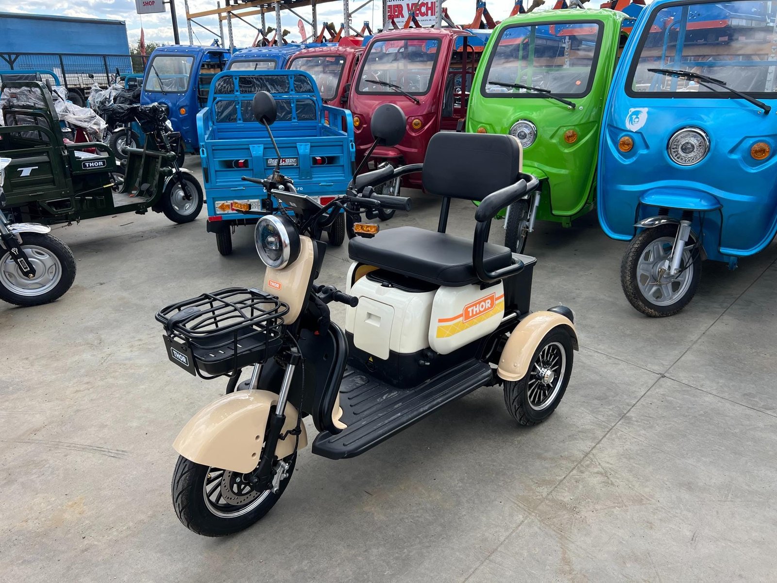 Triciclu electric 1000W Thor SXL PRO bej fara permis 60V20Ah 25km/h TRANSPORT GRATUIT - imagine 31