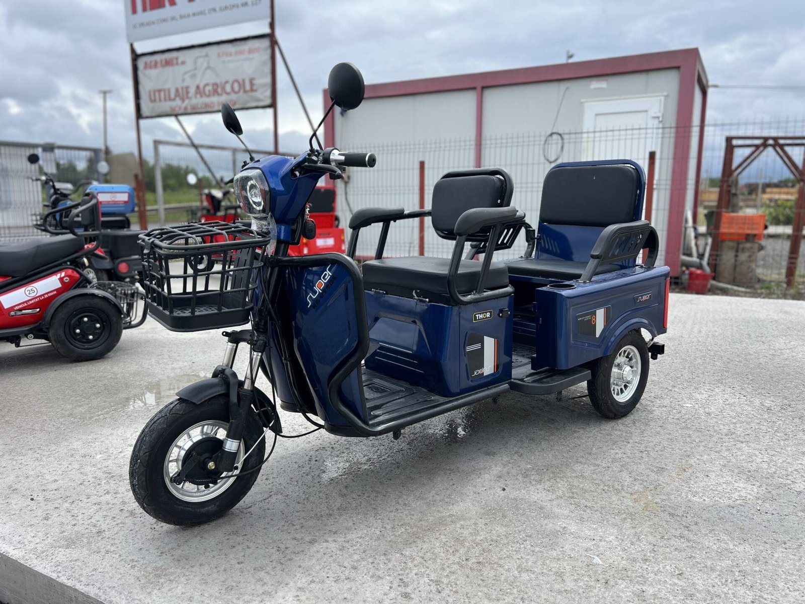 Triciclu electric 600W Thor SX LONG2 albastru fara permis 48V20Ah 25km/h TRANSPORT GRATUIT - imagine 22