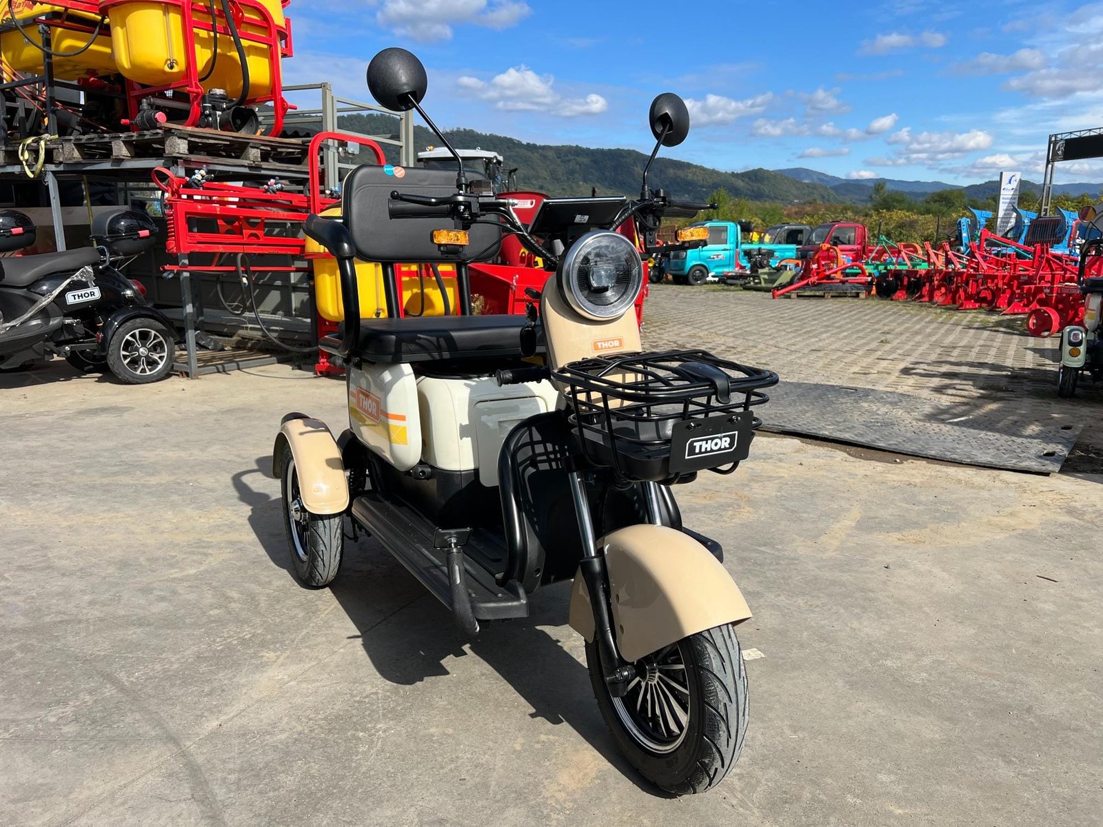 Triciclu electric 1000W Thor SXL PRO bej fara permis 60V20Ah 25km/h TRANSPORT GRATUIT - imagine 8