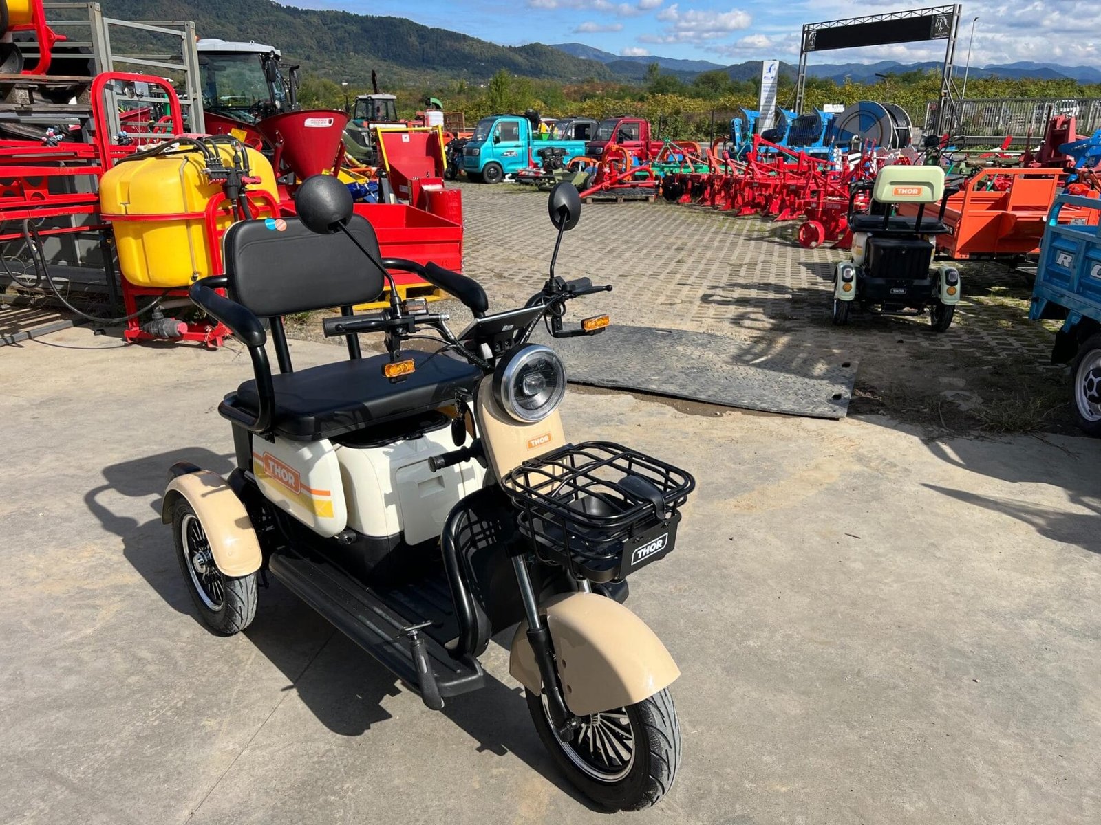 Triciclu electric 1000W Thor SXL PRO bej fara permis 60V20Ah 25km/h TRANSPORT GRATUIT - imagine 9