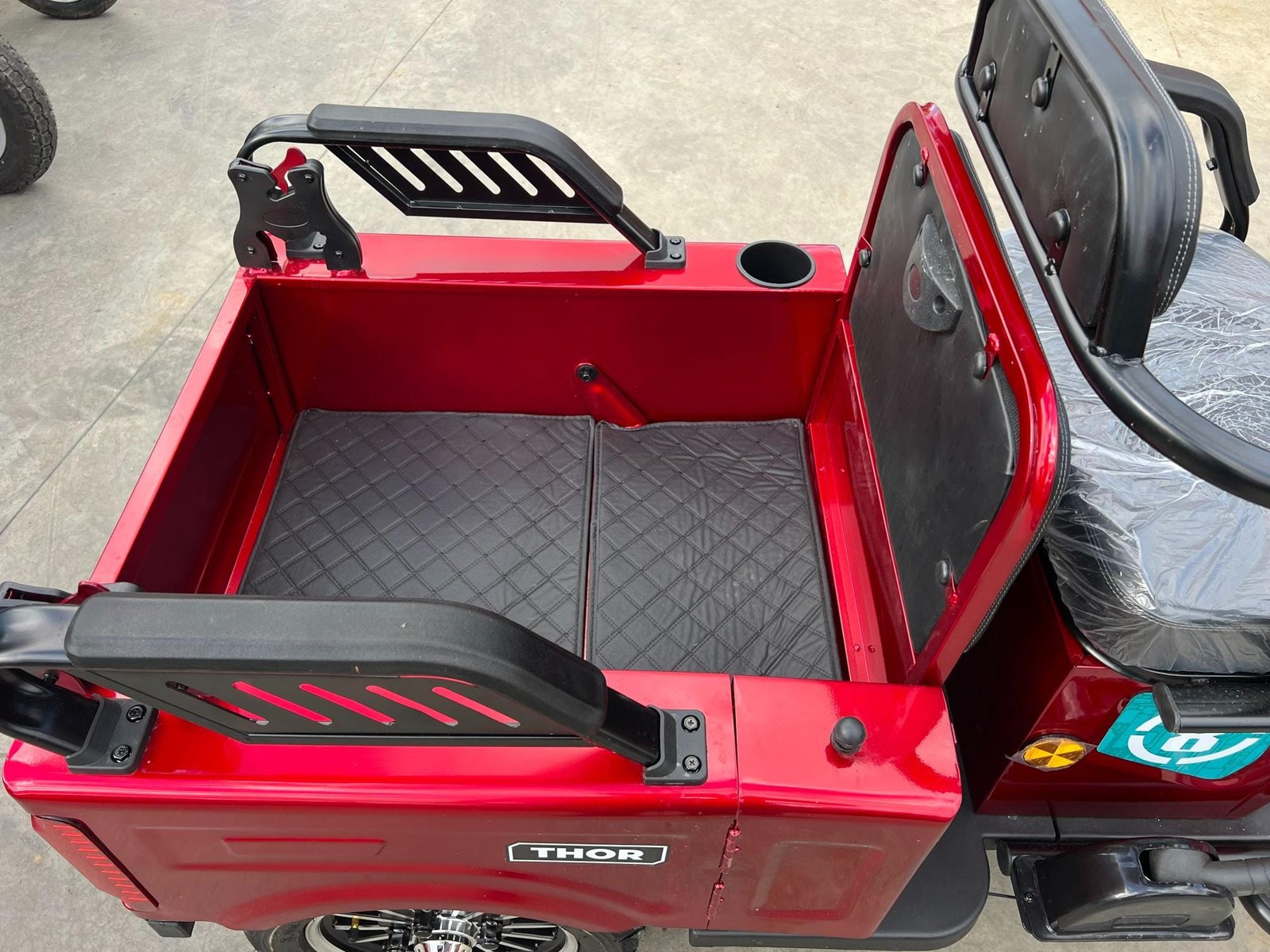 Triciclu electric 1400W Thor SX LONG PRO rosu fara permis 60V20Ah 25km/h TRANSPORT GRATUIT - imagine 4