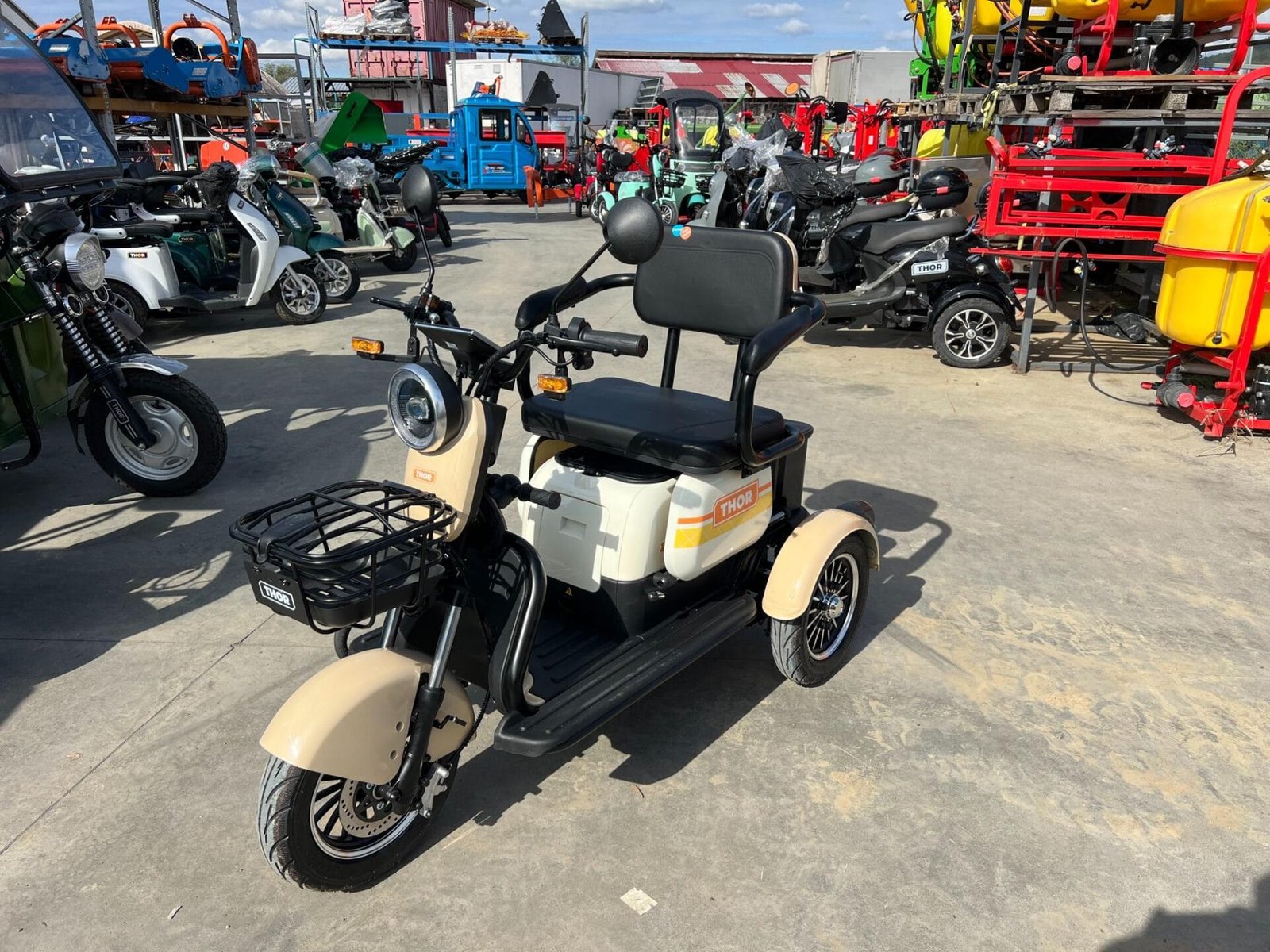 Triciclu electric 1000W Thor SXL PRO bej fara permis 60V20Ah 25km/h TRANSPORT GRATUIT - imagine 16