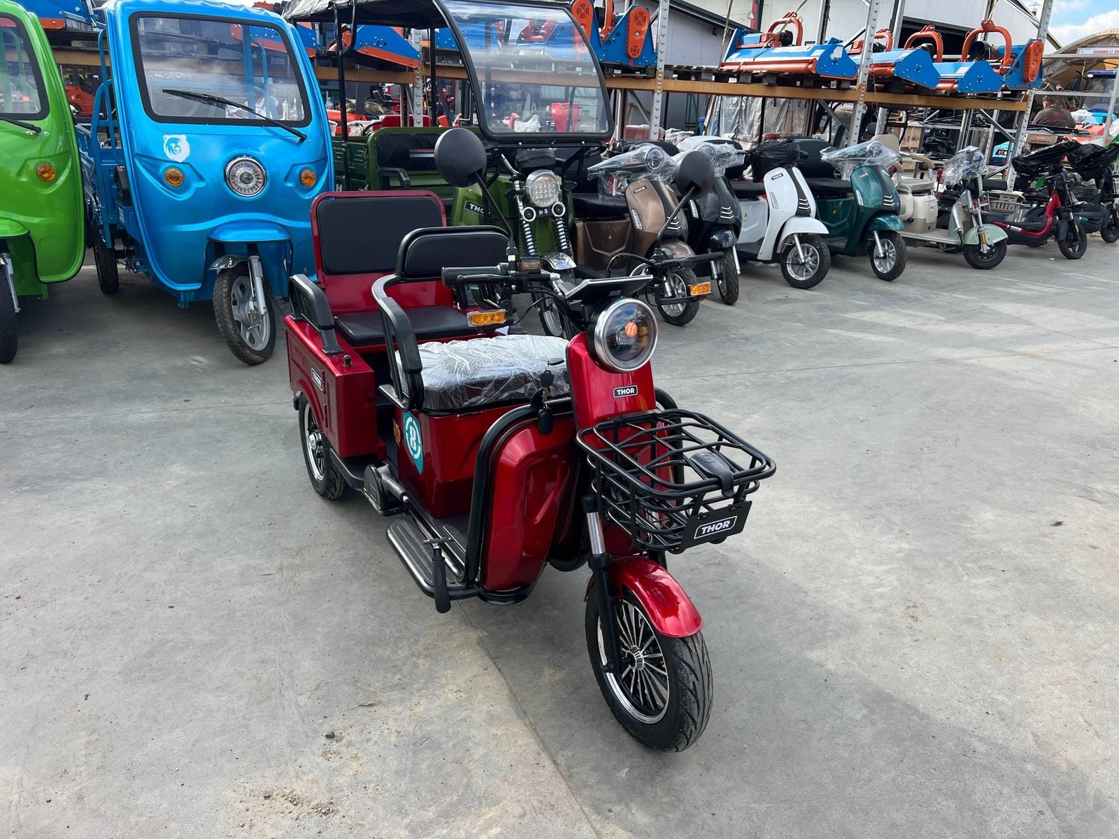 Triciclu electric 1400W Thor SX LONG PRO rosu fara permis 60V20Ah 25km/h TRANSPORT GRATUIT - imagine 20