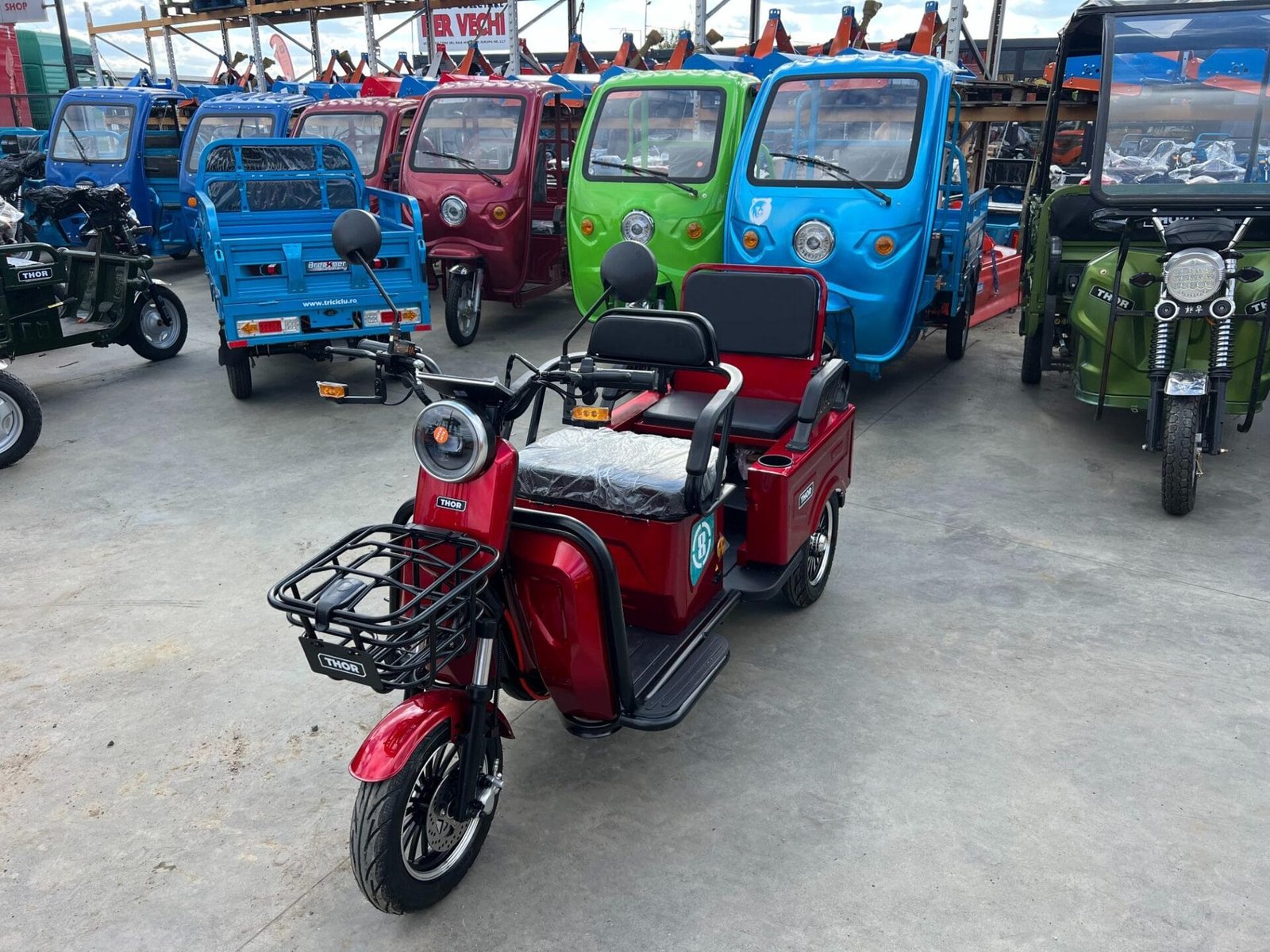 Triciclu electric 1400W Thor SX LONG PRO rosu fara permis 60V20Ah 25km/h TRANSPORT GRATUIT - imagine 22