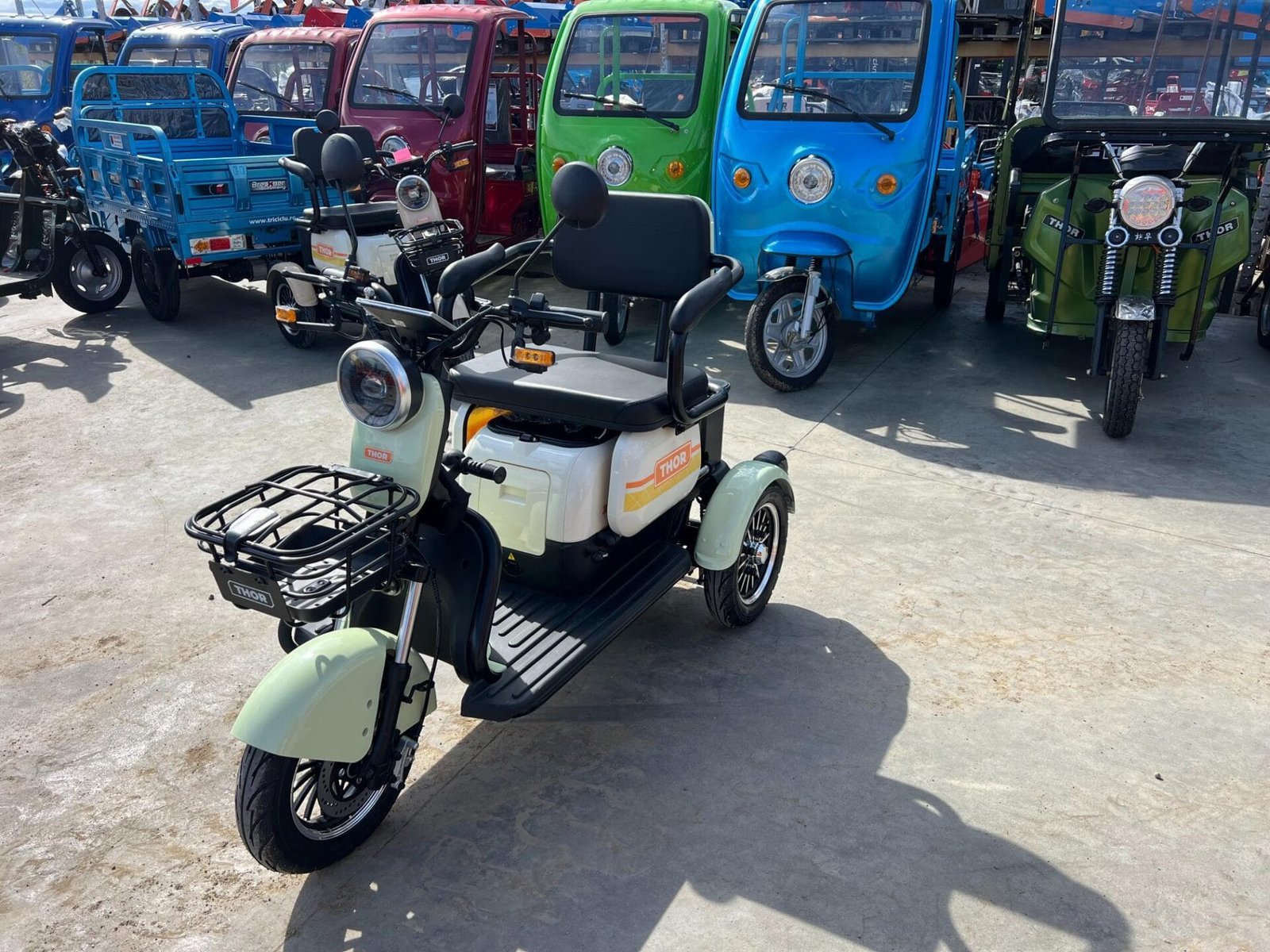 Triciclu electric 1000W Thor SXL PRO verde fara permis 60V20Ah 25km/h TRANSPORT GRATUIT - imagine 5