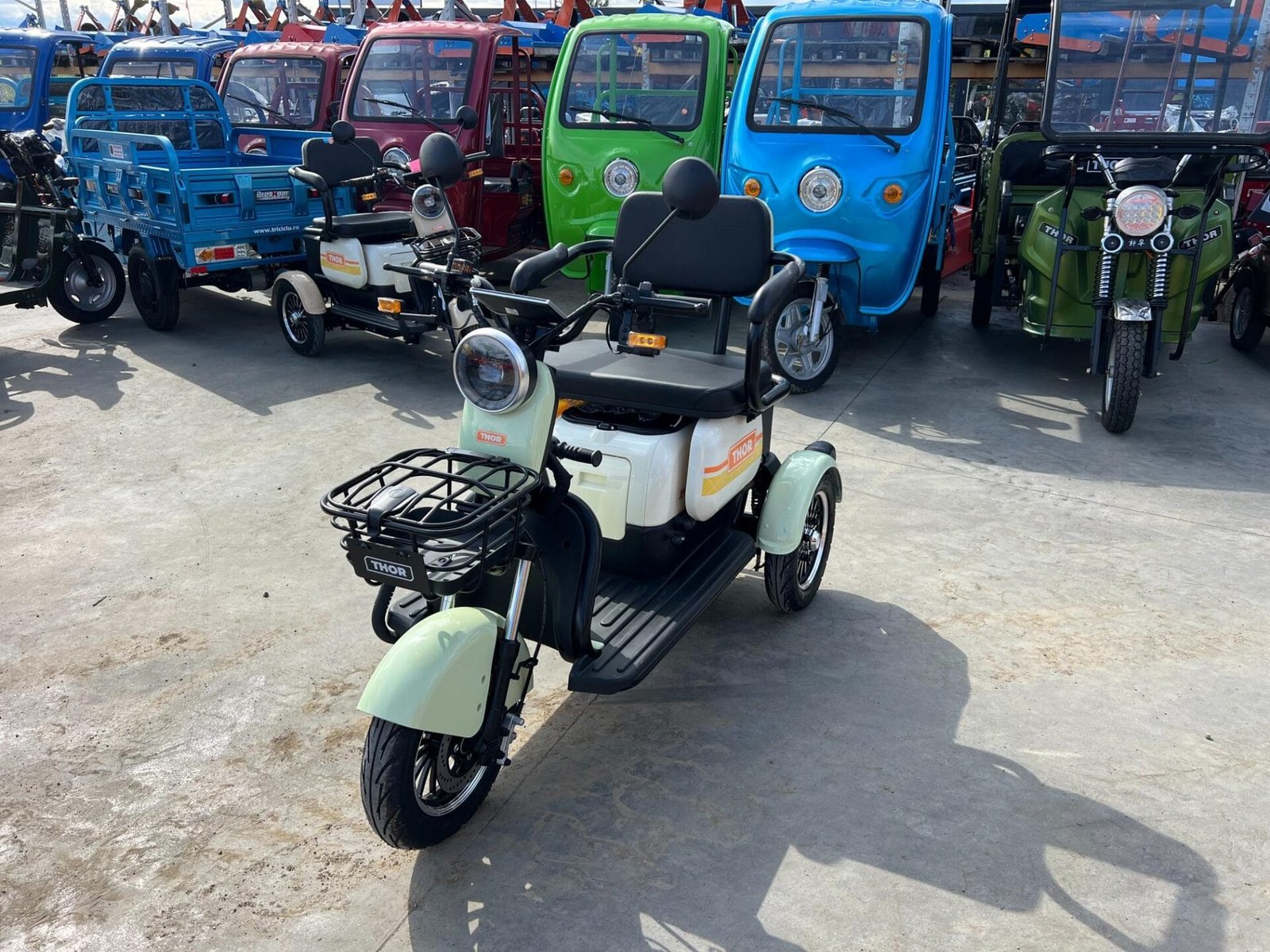 Triciclu electric 1000W Thor SXL PRO verde fara permis 60V20Ah 25km/h TRANSPORT GRATUIT - imagine 12