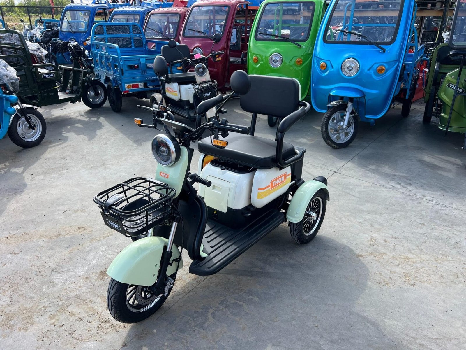 Triciclu electric 1000W Thor SXL PRO verde fara permis 60V20Ah 25km/h TRANSPORT GRATUIT - imagine 14
