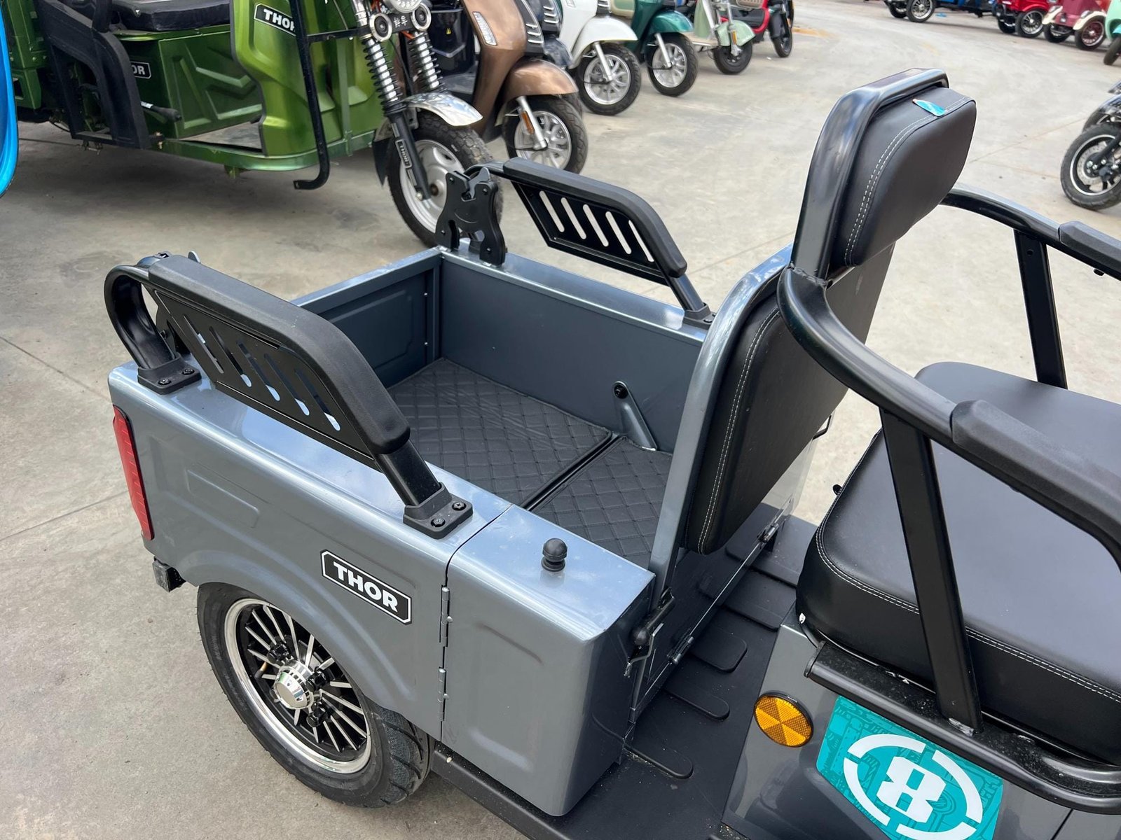 Triciclu electric 1400W Thor SX LONG PRO gri fara permis 60V20Ah 25km/h TRANSPORT GRATUIT - imagine 6