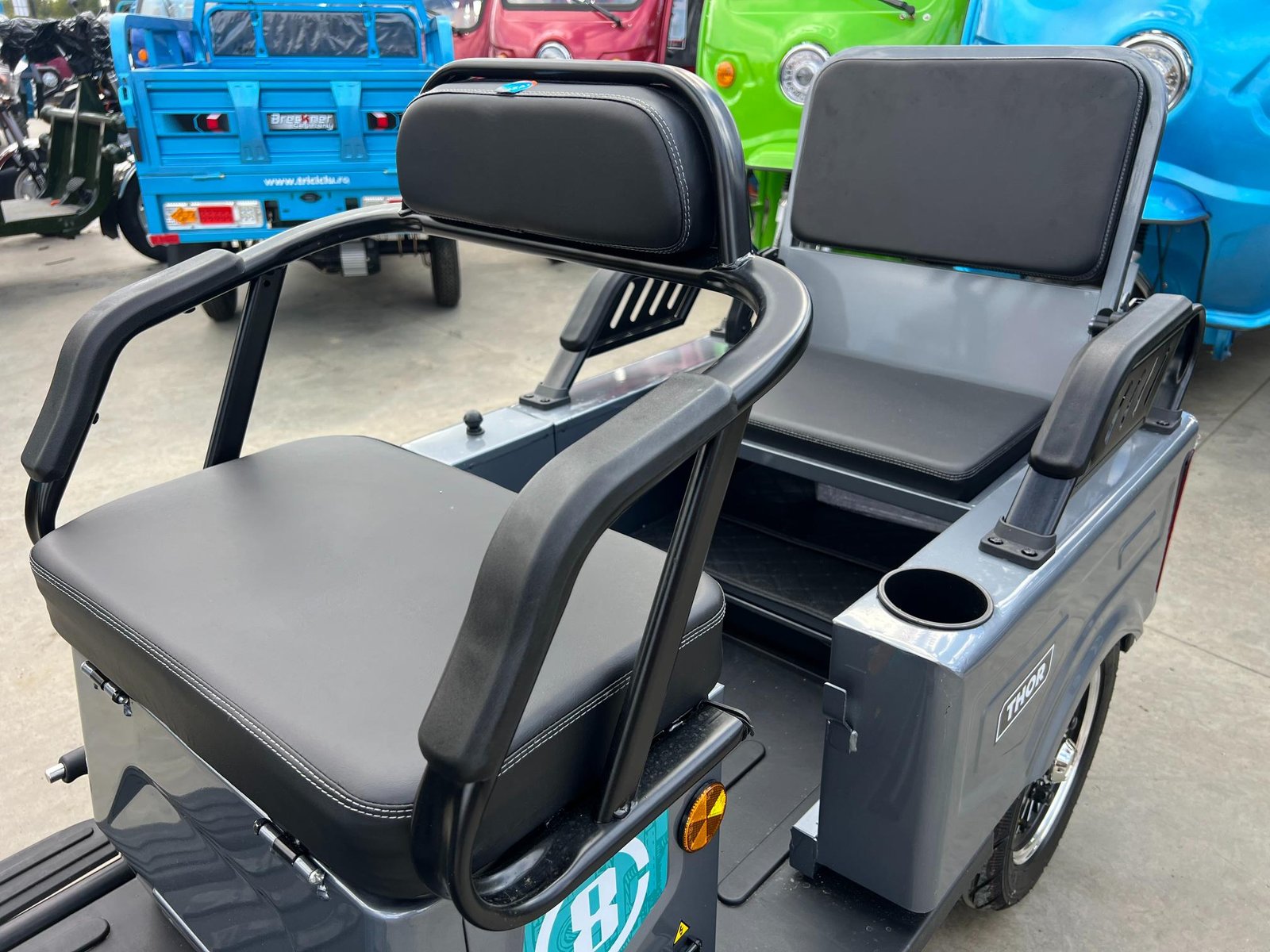 Triciclu electric 1400W Thor SX LONG PRO gri fara permis 60V20Ah 25km/h TRANSPORT GRATUIT - imagine 9