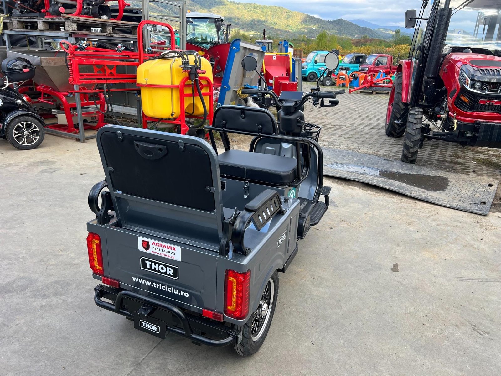 Triciclu electric 1400W Thor SX LONG PRO gri fara permis 60V20Ah 25km/h TRANSPORT GRATUIT - imagine 18