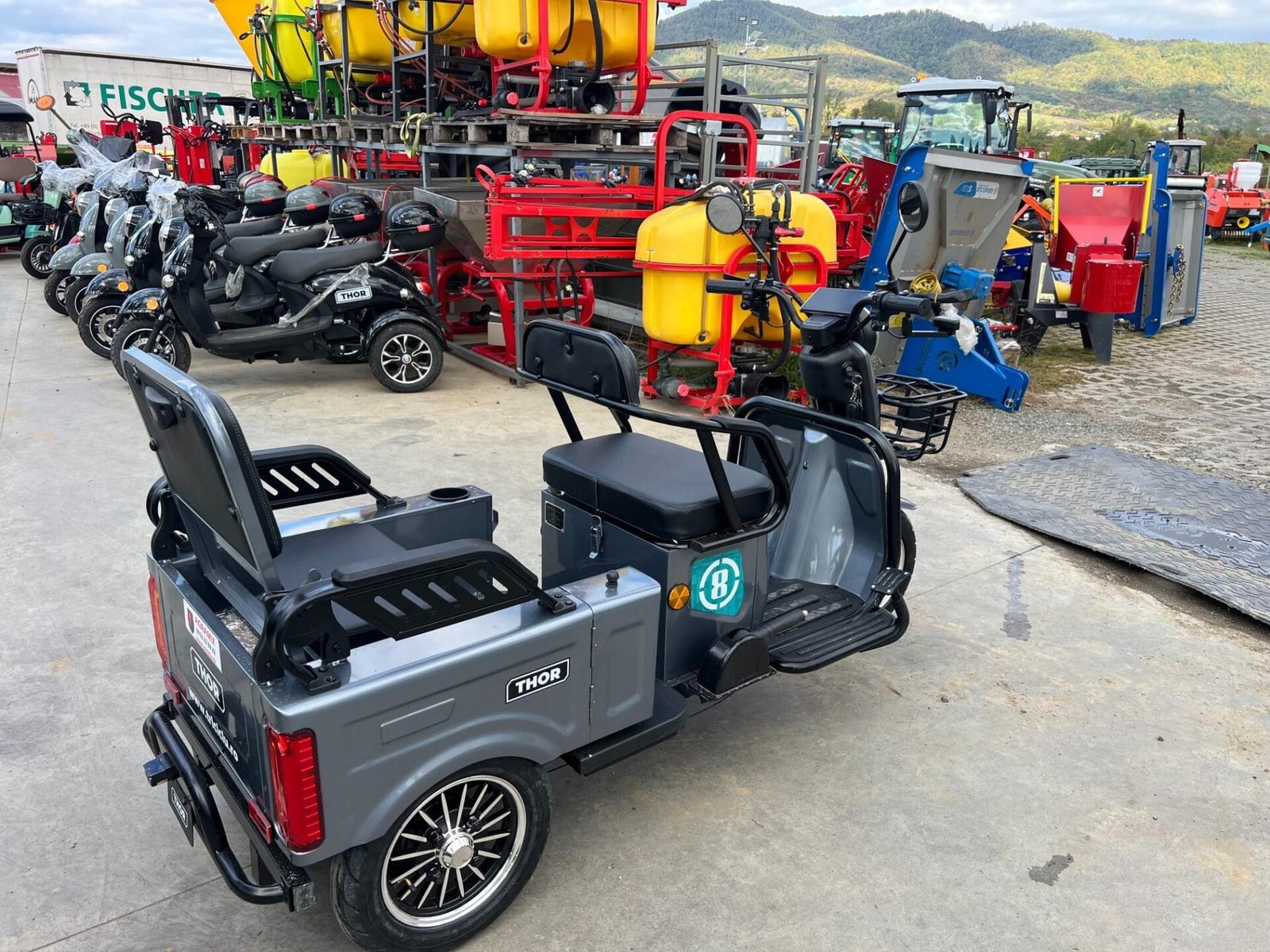 Triciclu electric 1400W Thor SX LONG PRO gri fara permis 60V20Ah 25km/h TRANSPORT GRATUIT - imagine 19