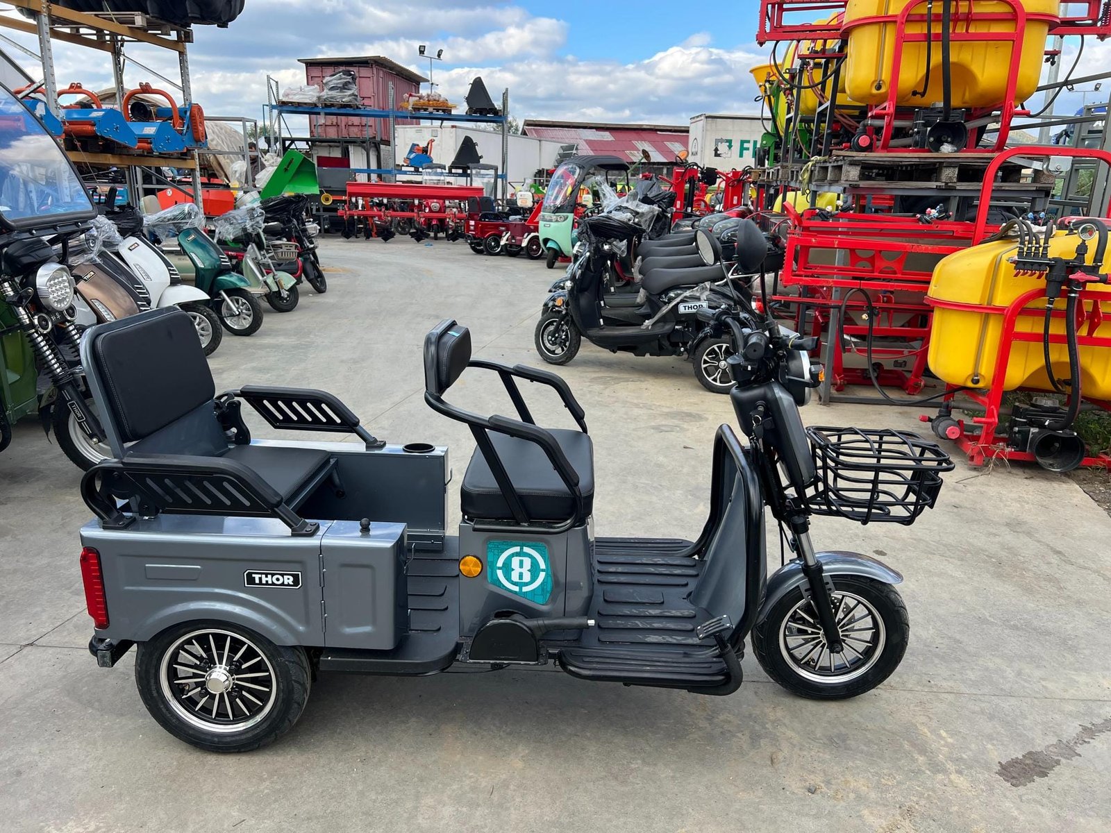 Triciclu electric 1400W Thor SX LONG PRO gri fara permis 60V20Ah 25km/h TRANSPORT GRATUIT - imagine 20