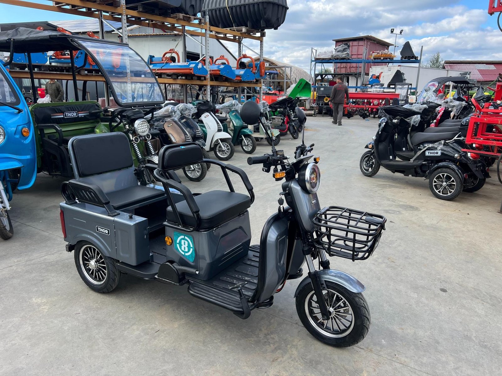Triciclu electric 1400W Thor SX LONG PRO gri fara permis 60V20Ah 25km/h TRANSPORT GRATUIT - imagine 21
