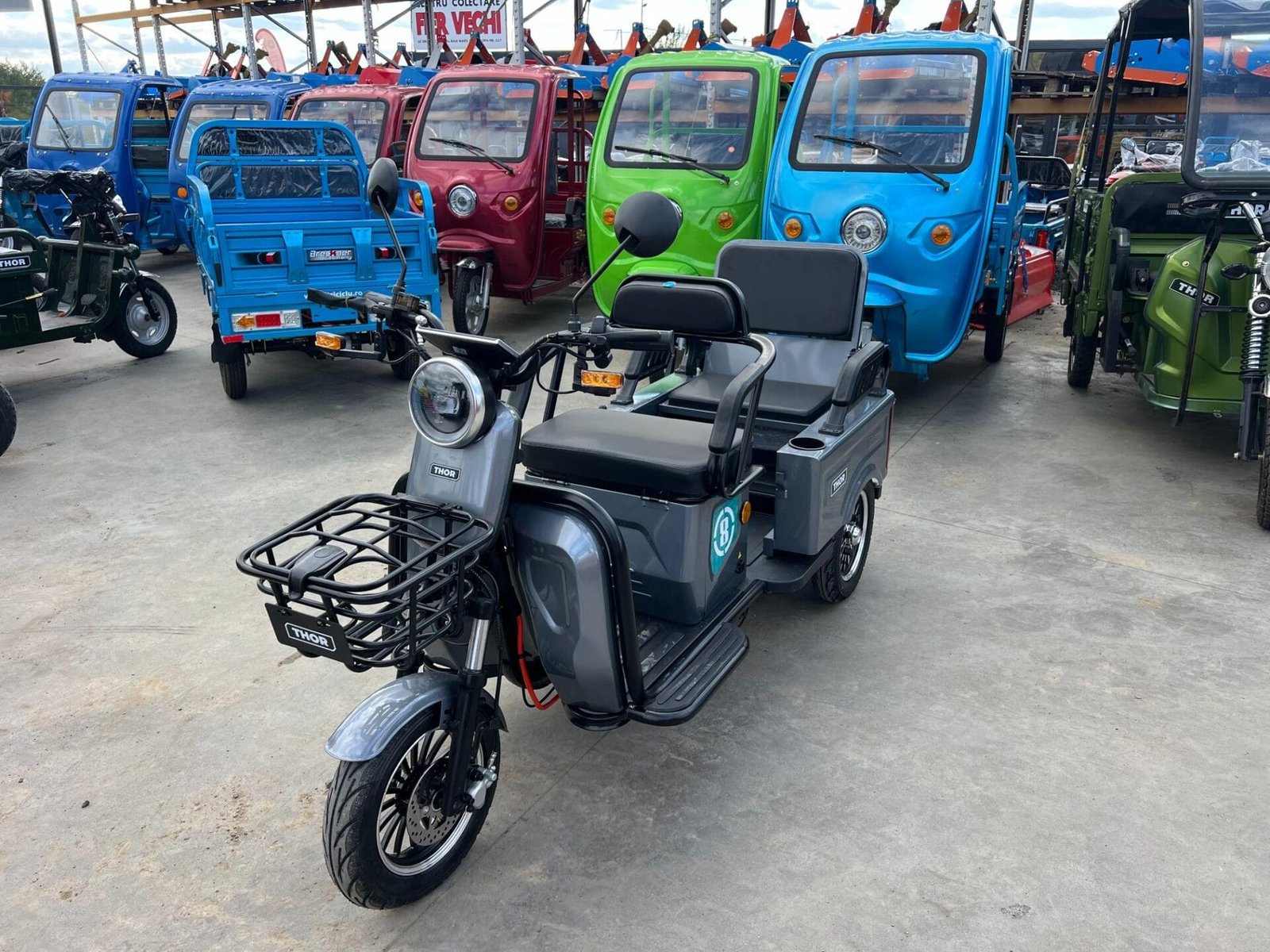 Triciclu electric 1400W Thor SX LONG PRO gri fara permis 60V20Ah 25km/h TRANSPORT GRATUIT - imagine 24