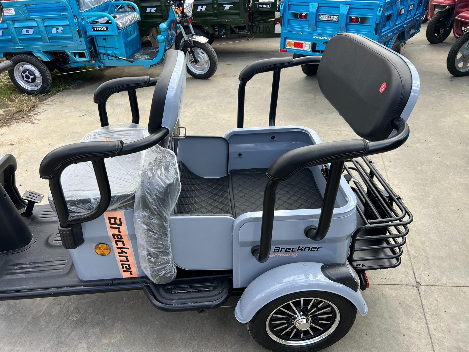 Triciclu electric 1000W Breckner TRAVEL gri fara permis 60V20Ah 25km/h TRANSPORT GRATUIT - imagine 5