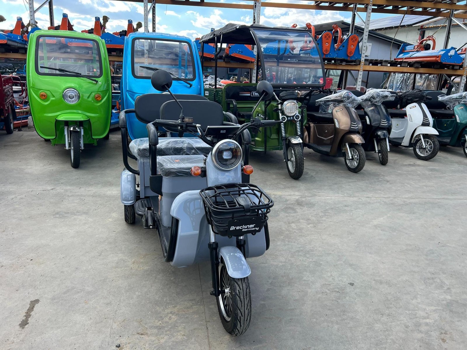 Triciclu electric 1000W Breckner TRAVEL gri fara permis 60V20Ah 25km/h TRANSPORT GRATUIT - imagine 10