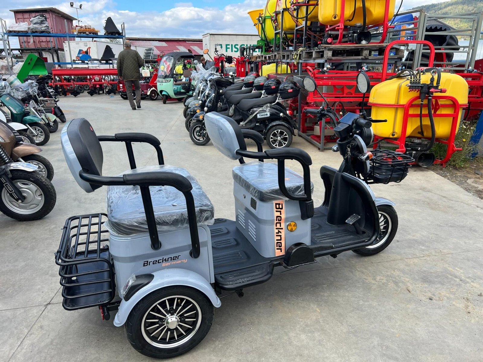 Triciclu electric 1000W Breckner TRAVEL gri fara permis 60V20Ah 25km/h TRANSPORT GRATUIT - imagine 12