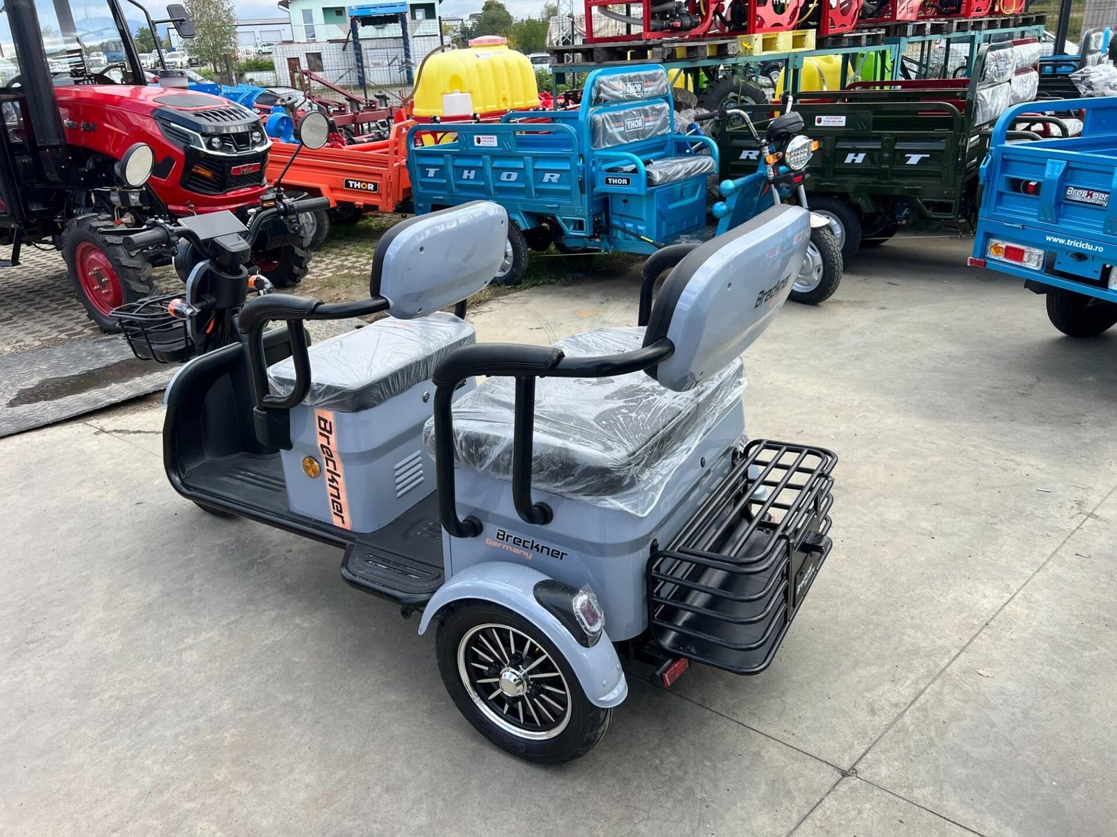 Triciclu electric 1000W Breckner TRAVEL gri fara permis 60V20Ah 25km/h TRANSPORT GRATUIT - imagine 15