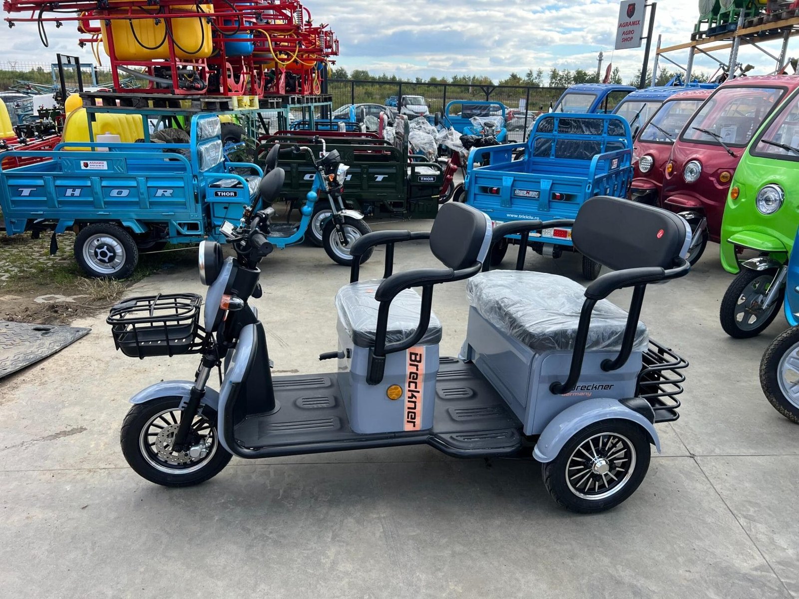 Triciclu electric 1000W Breckner TRAVEL gri fara permis 60V20Ah 25km/h TRANSPORT GRATUIT - imagine 17