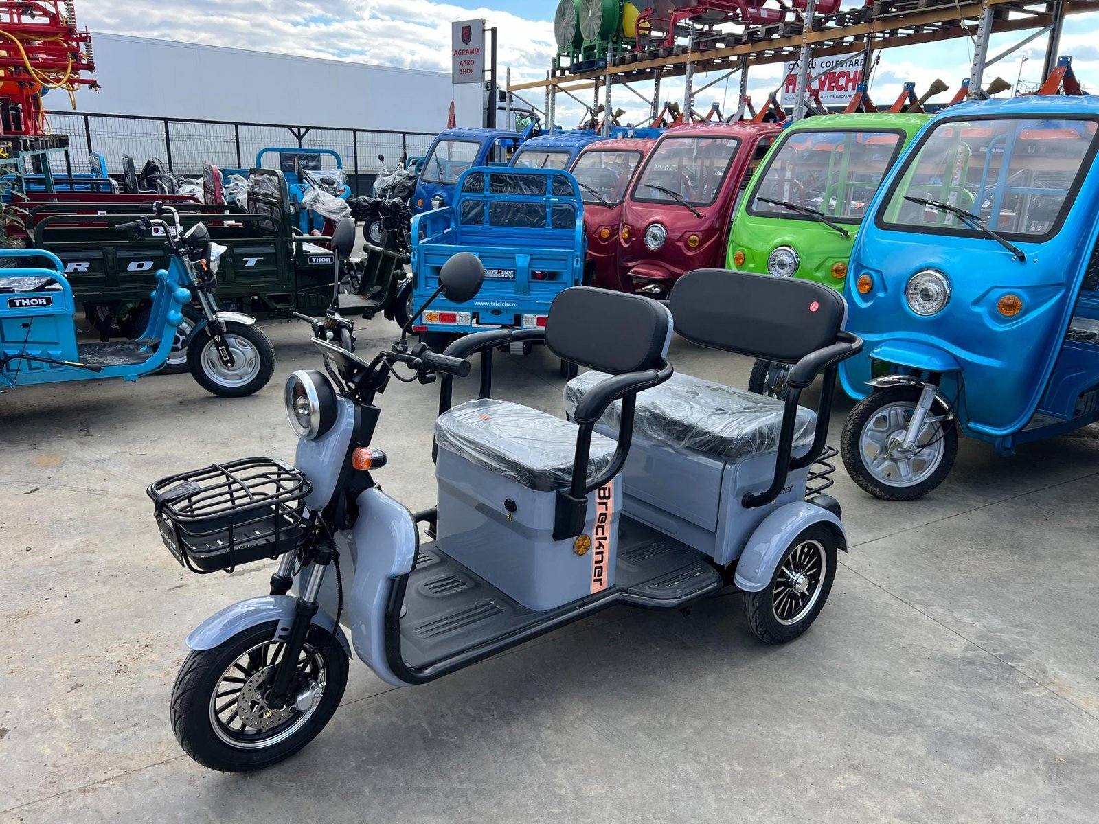Triciclu electric 1000W Breckner TRAVEL gri fara permis 60V20Ah 25km/h TRANSPORT GRATUIT - imagine 18