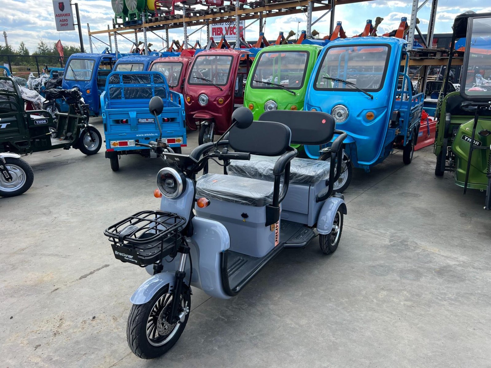 Triciclu electric 1000W Breckner TRAVEL gri fara permis 60V20Ah 25km/h TRANSPORT GRATUIT - imagine 19
