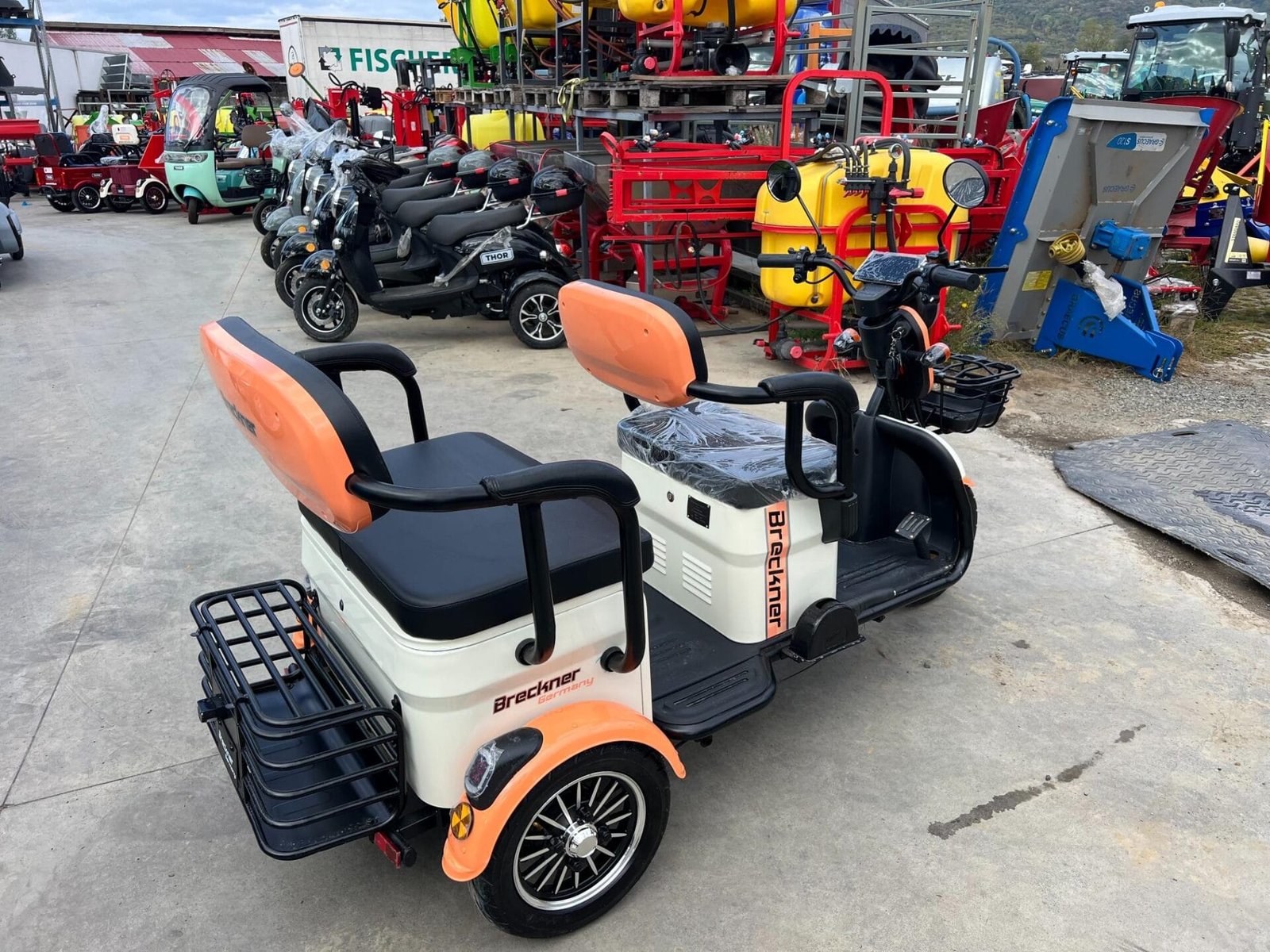 Triciclu electric 1000W Breckner TRAVEL portocaliu fara permis 60V20Ah 25km/h TRANSPORT GRATUIT - imagine 3