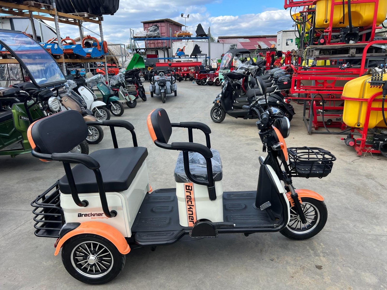 Triciclu electric 1000W Breckner TRAVEL portocaliu fara permis 60V20Ah 25km/h TRANSPORT GRATUIT - imagine 4