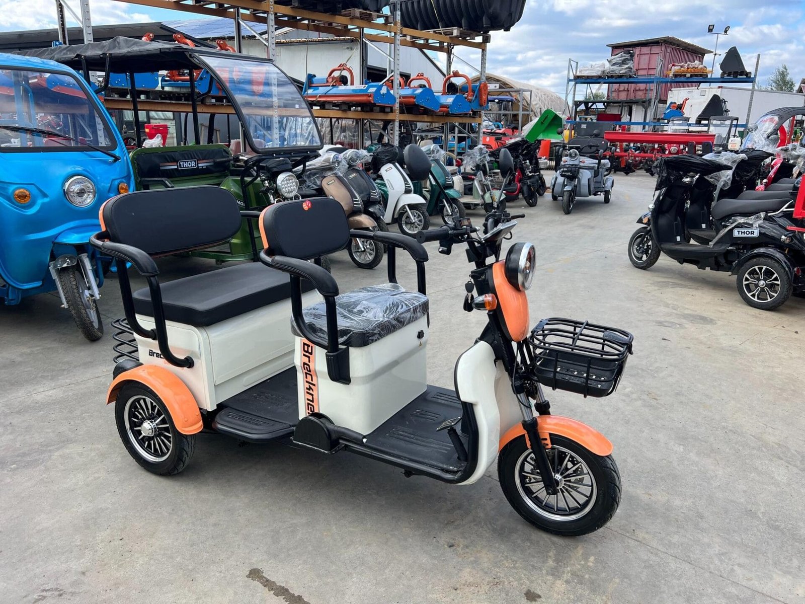 Triciclu electric 1000W Breckner TRAVEL portocaliu fara permis 60V20Ah 25km/h TRANSPORT GRATUIT - imagine 5